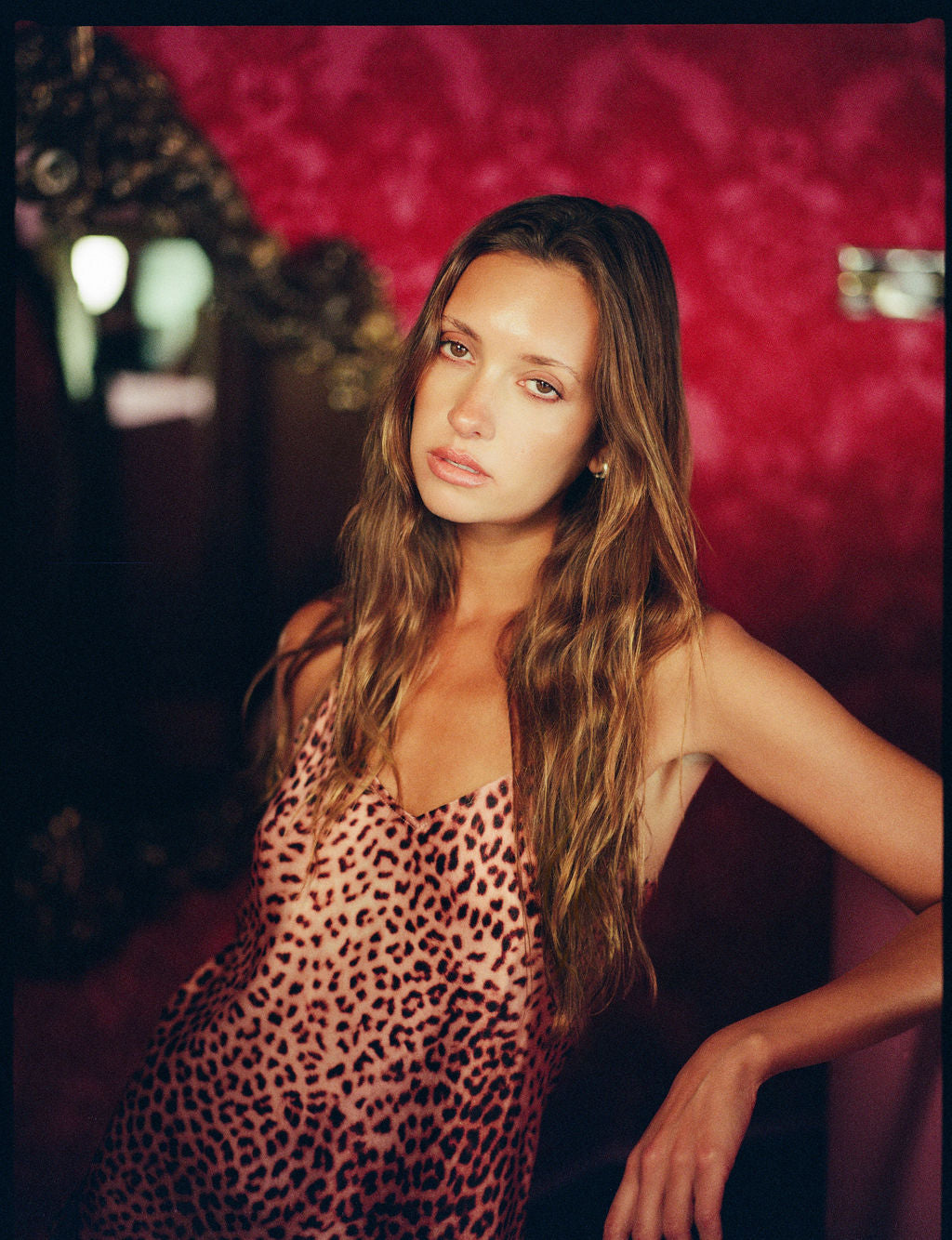 Basic Cami - Moss Leopard