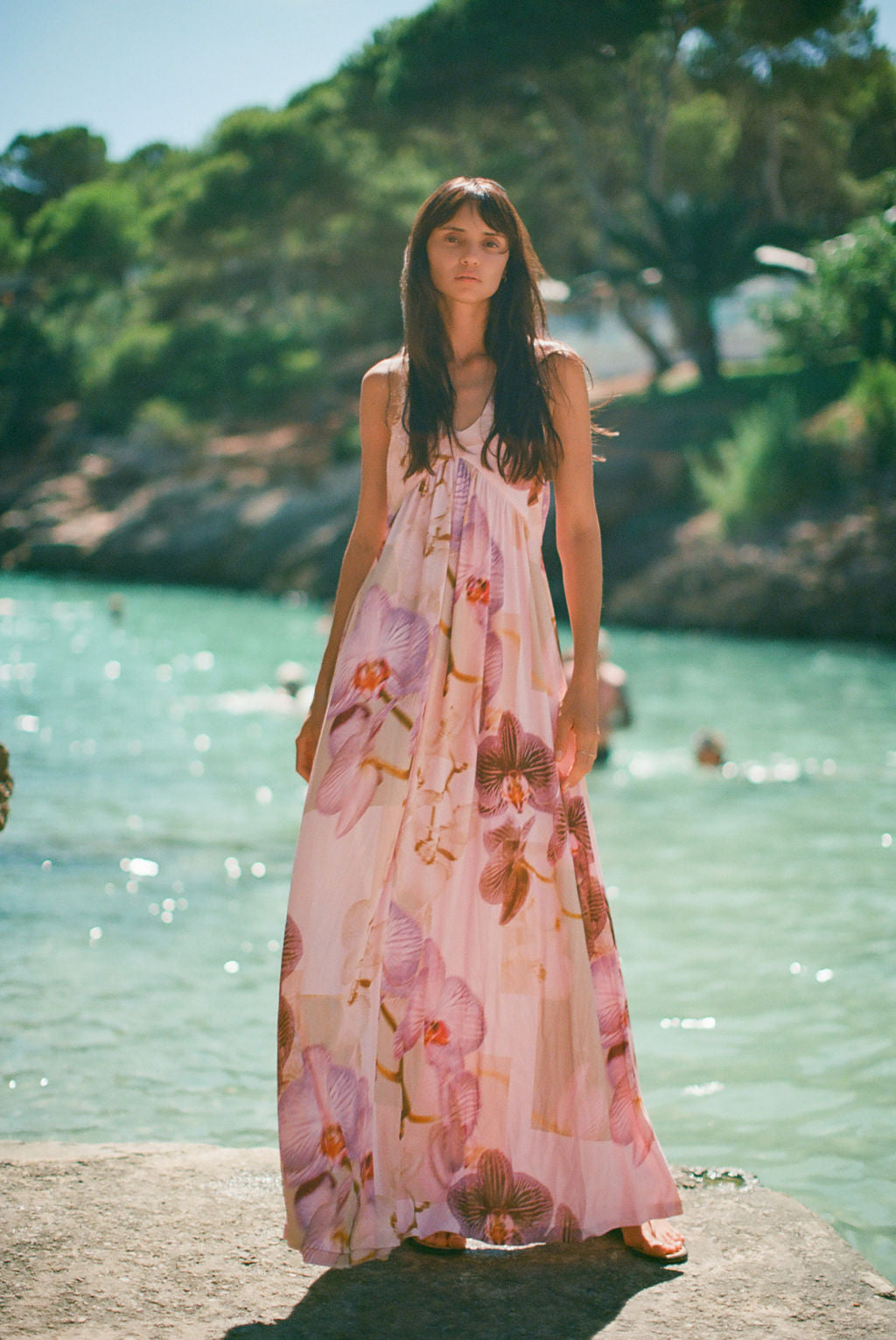 Anna Halter Dress - Lavender Orchid