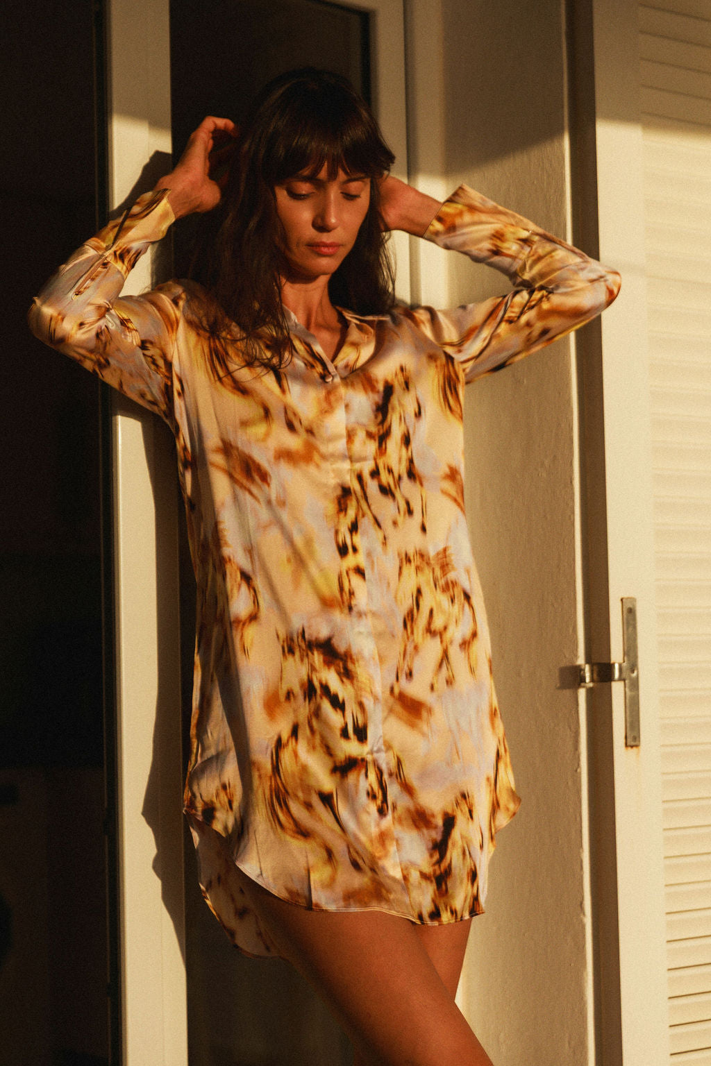 Daria Silk Shirt Dress - Wild Horse