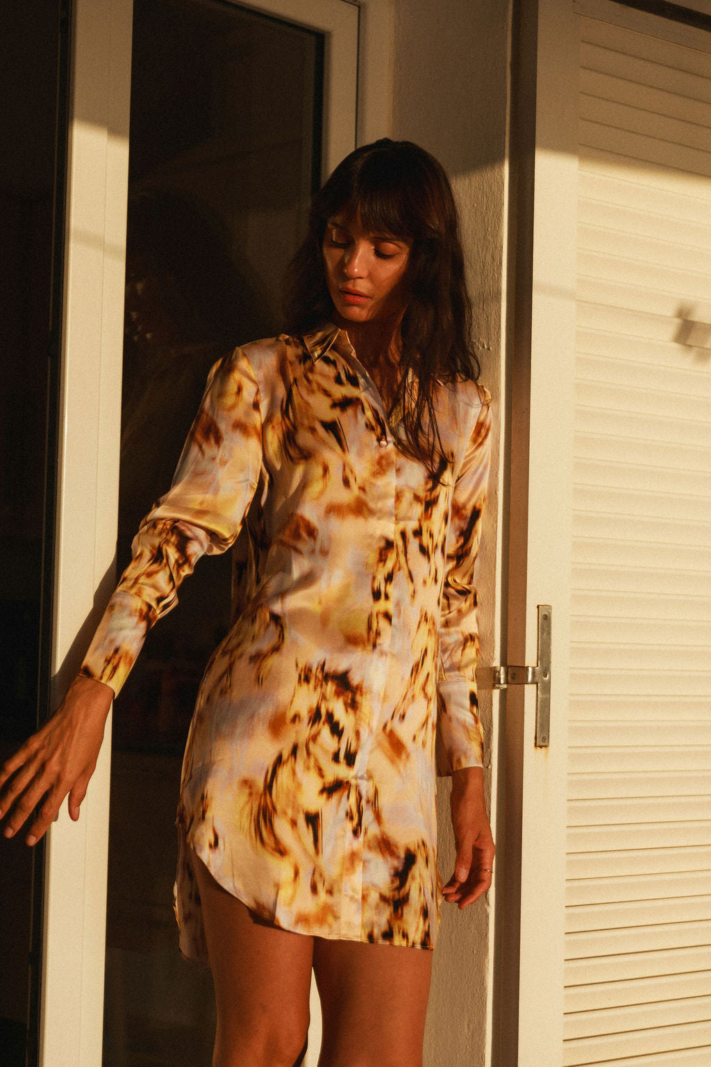 Daria Silk Shirt Dress - Wild Horse