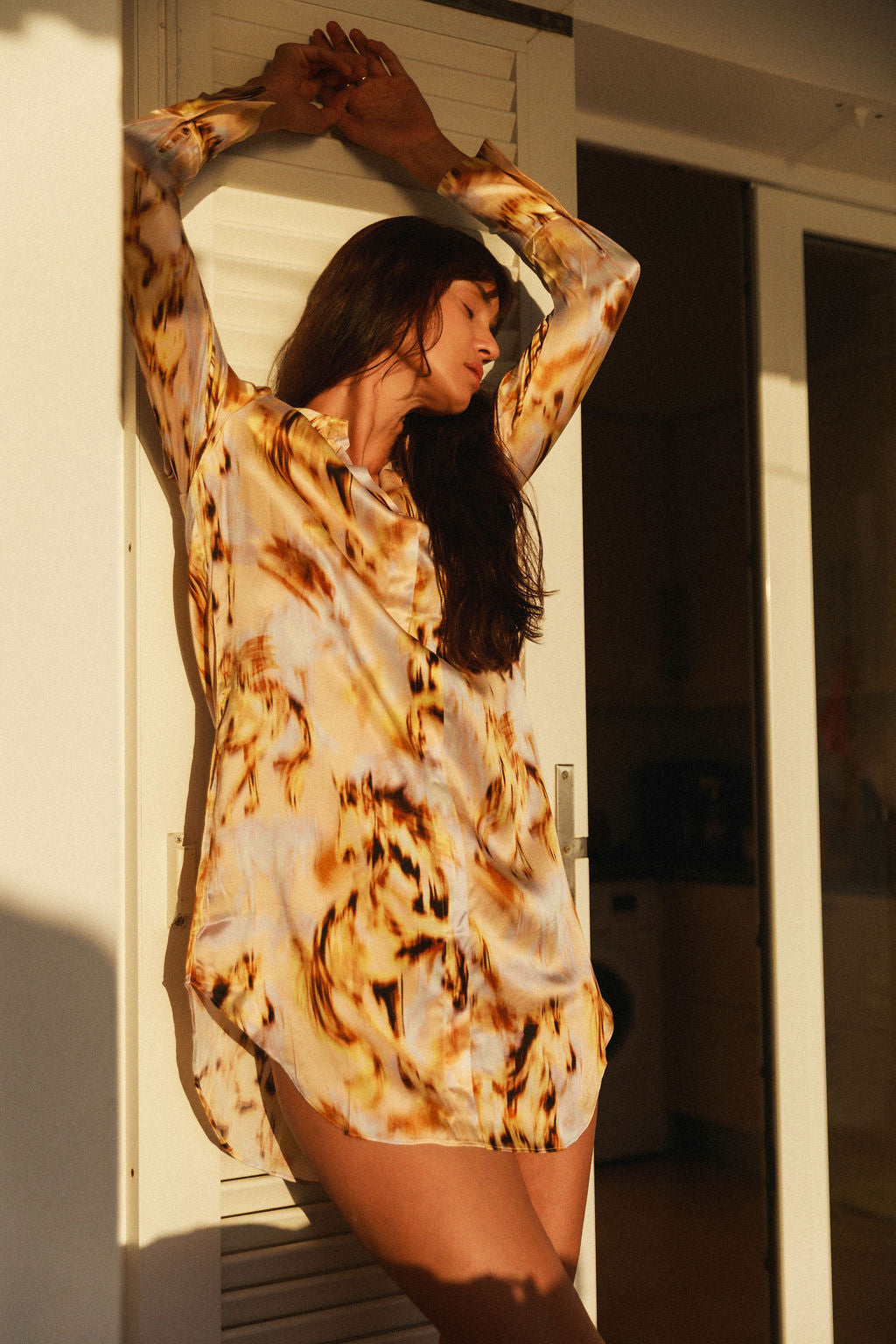 Daria Silk Shirt Dress - Wild Horse