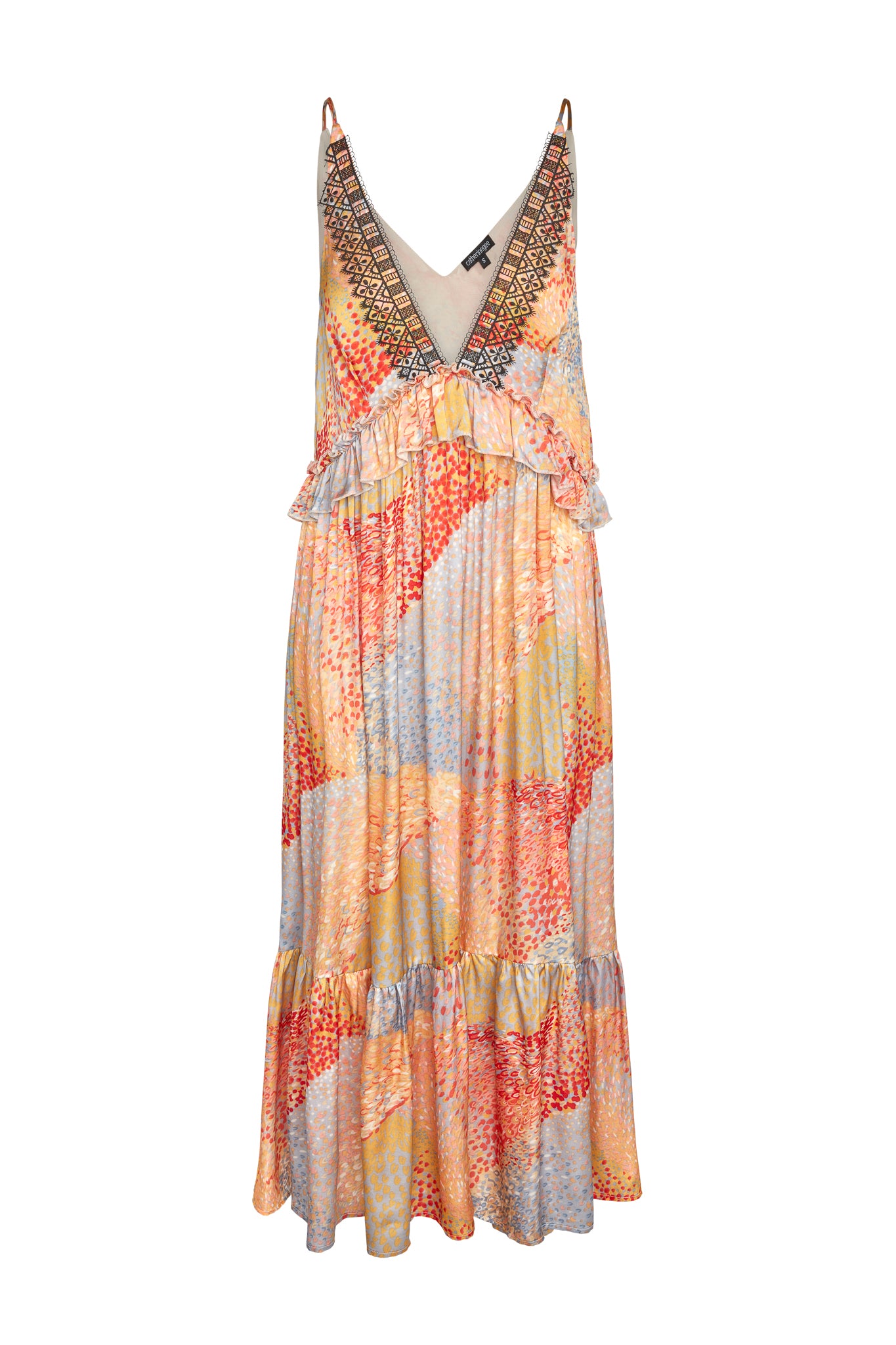 Olivia Plunge Dress - Warm Cosmos