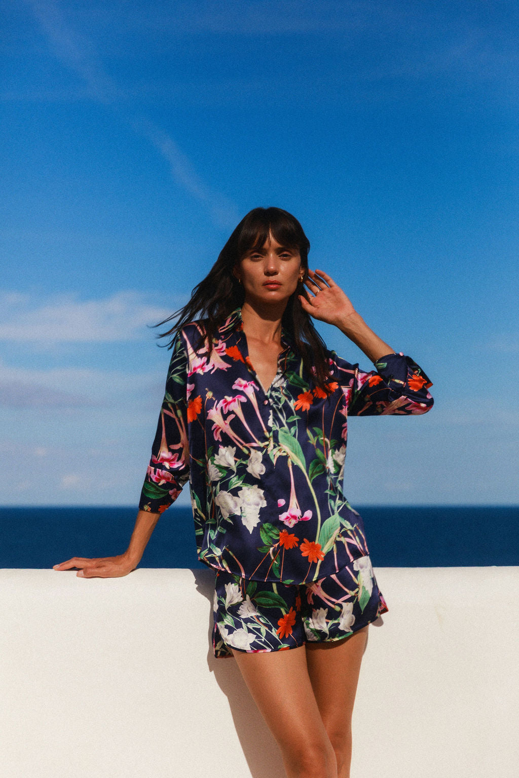 Silk Short - Midnight Bloom