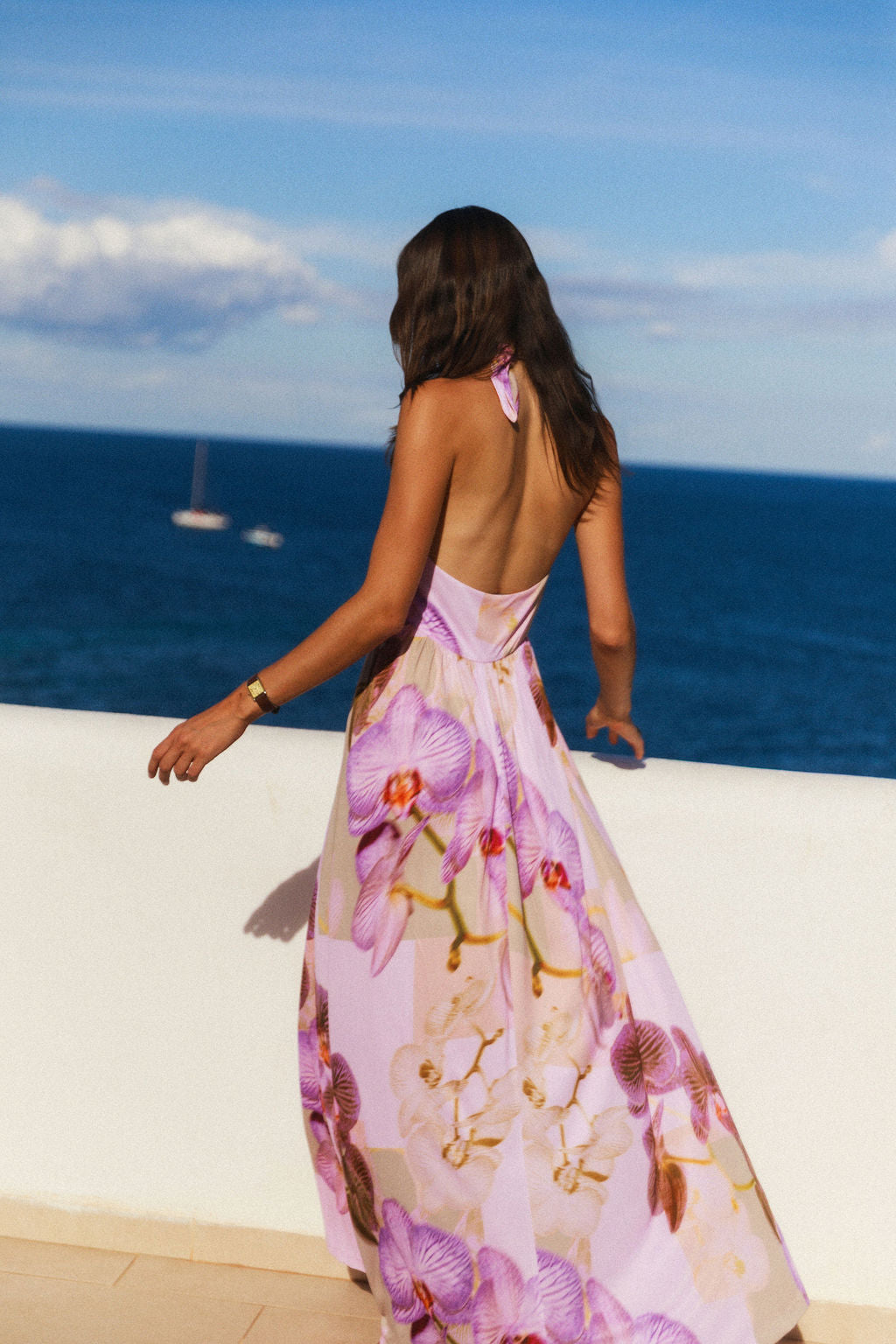 Anna Halter Dress - Lavender Orchid