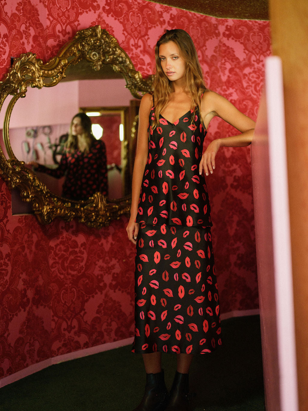 Siena Slip Skirt - Parisian Lip