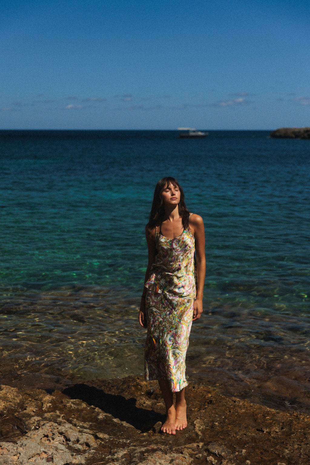 Siena Slip Skirt - Paint Swirl