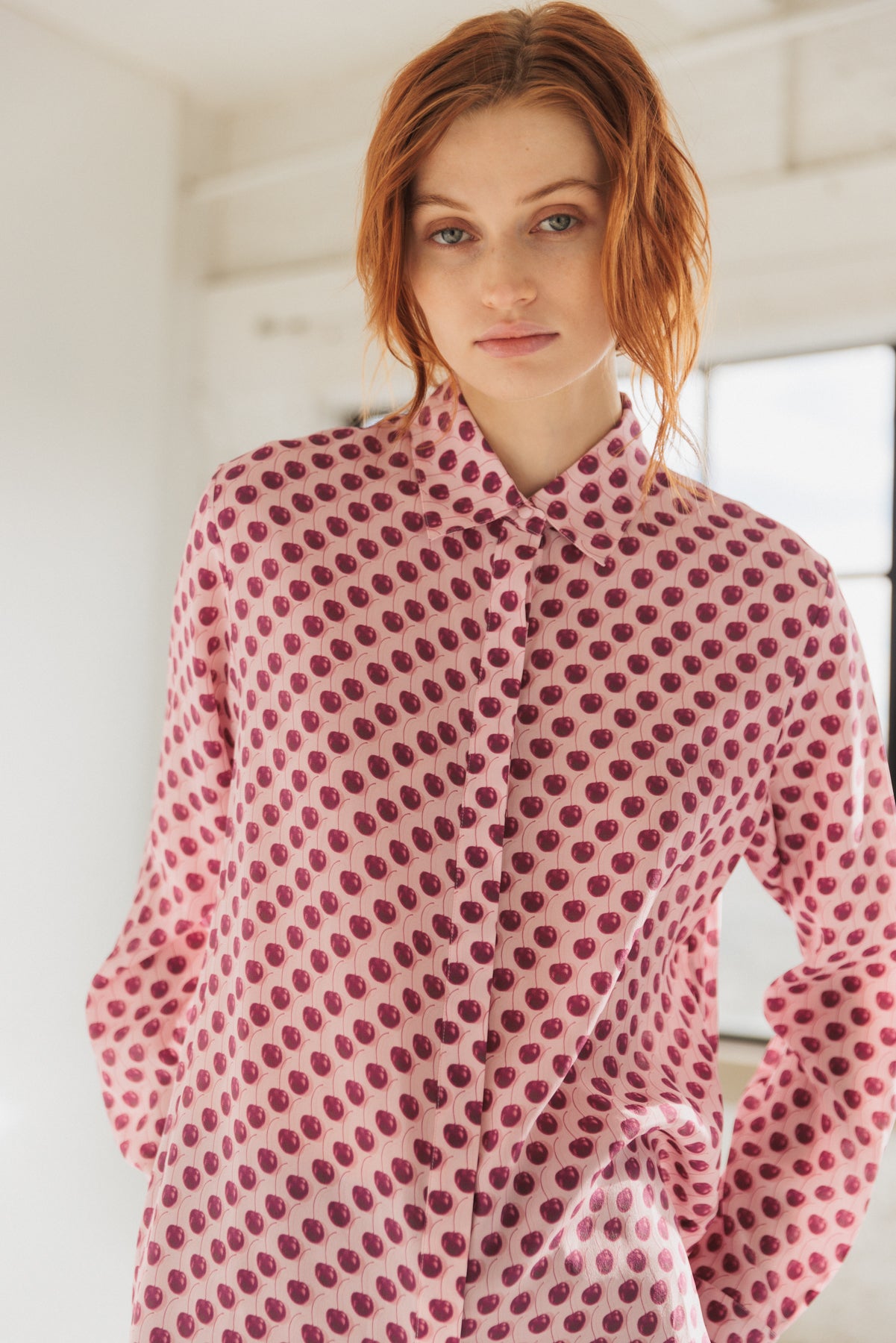 Sophie Blouse - Cherry Print