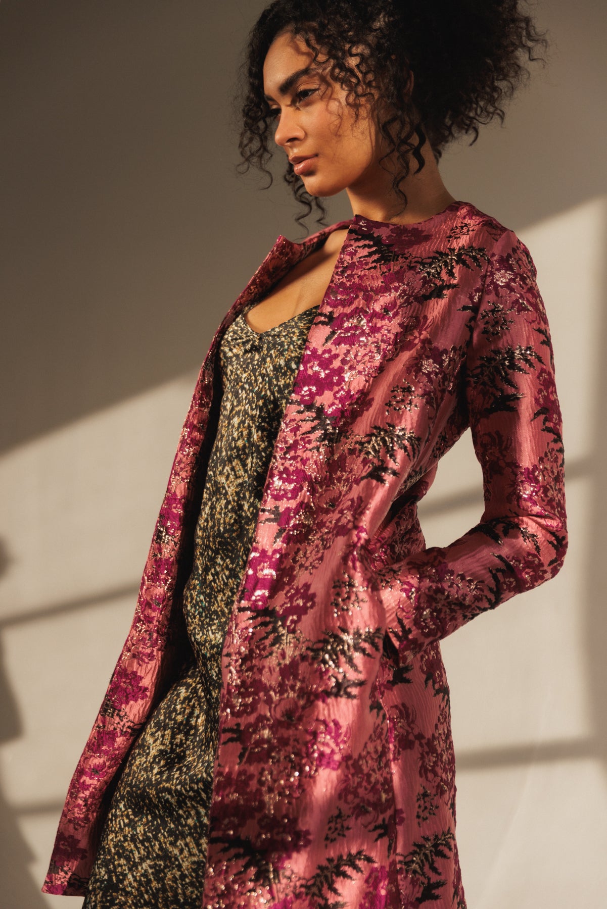 Margot Car Coat - Asian Flora