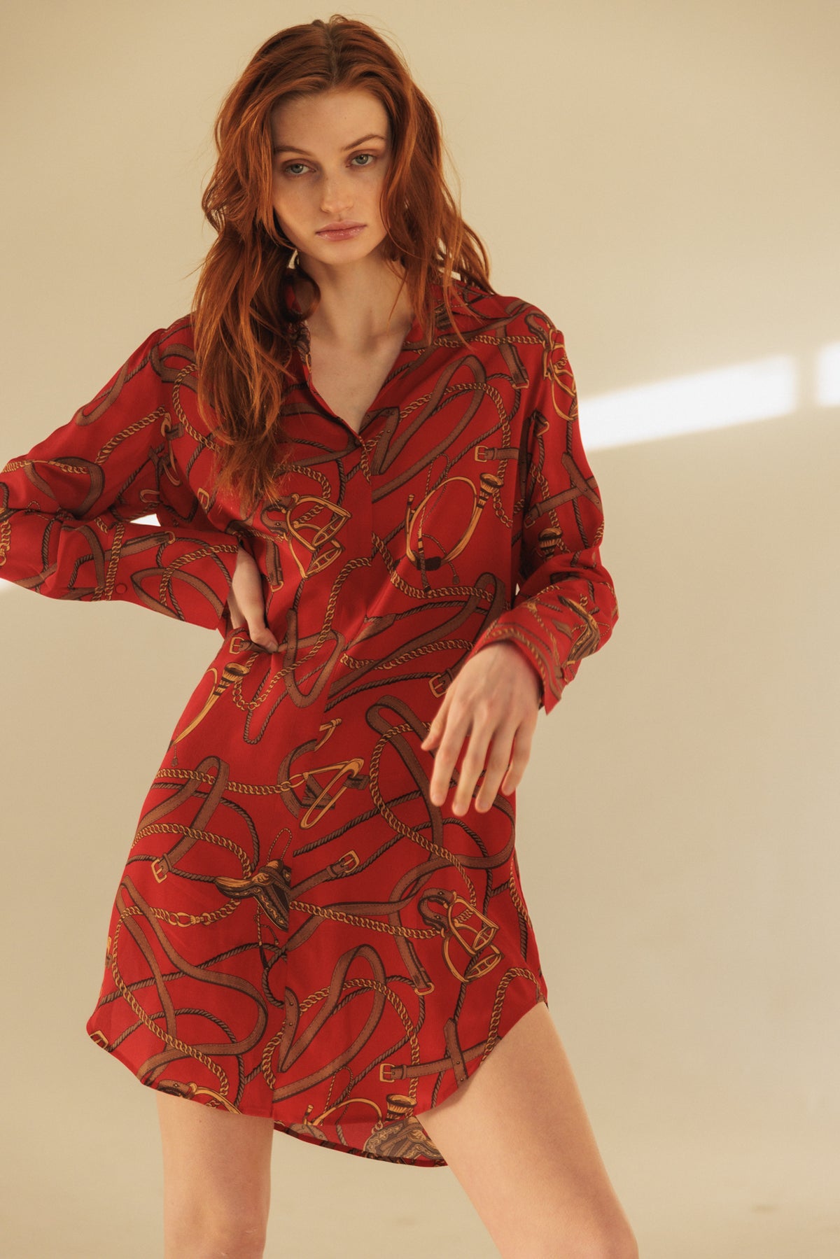 Daria Silk Shirt Dress - Palermo