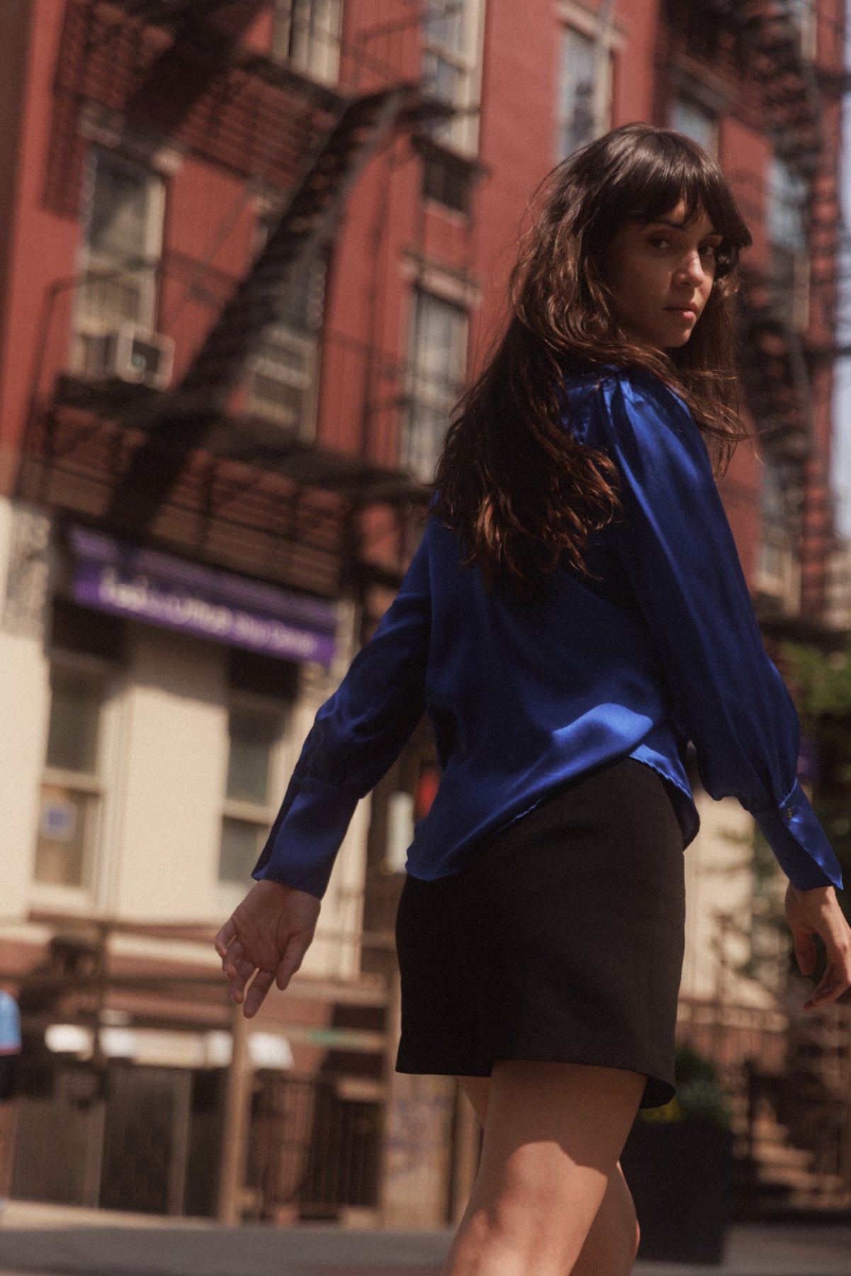 Zaria Blouse - Mykonos Blue