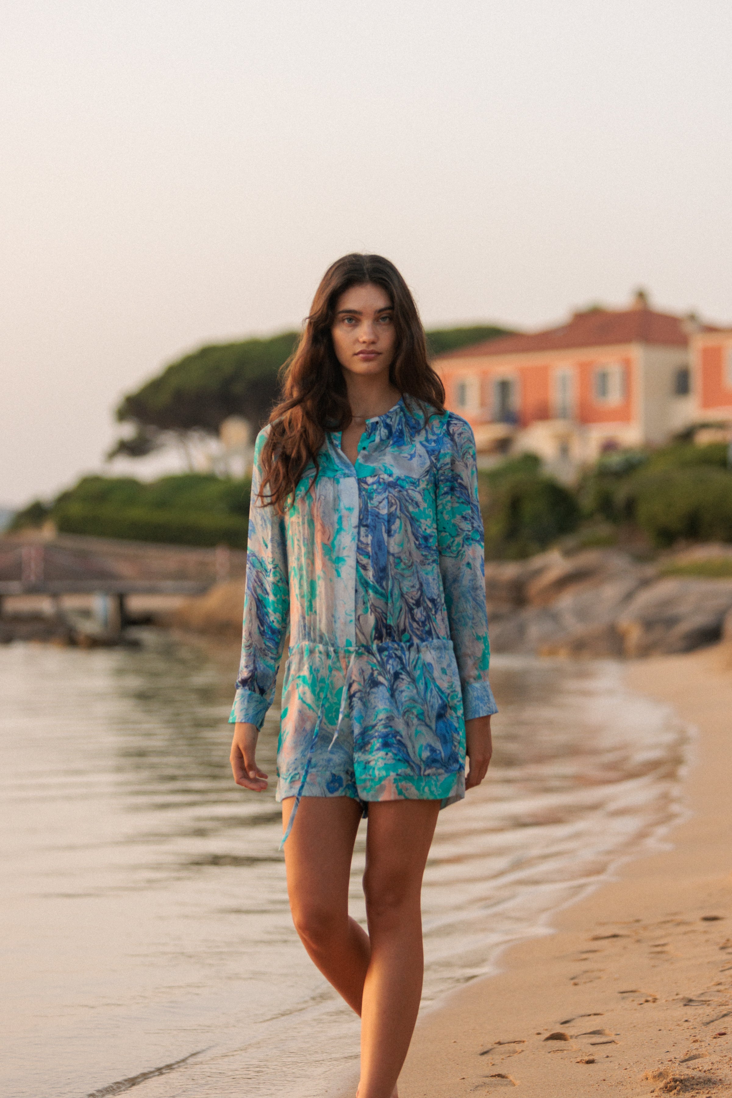 Short Jumpsuit - Cool Swirl