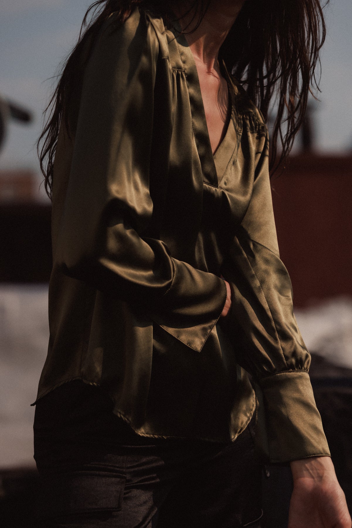 Zaria Blouse - Army Green