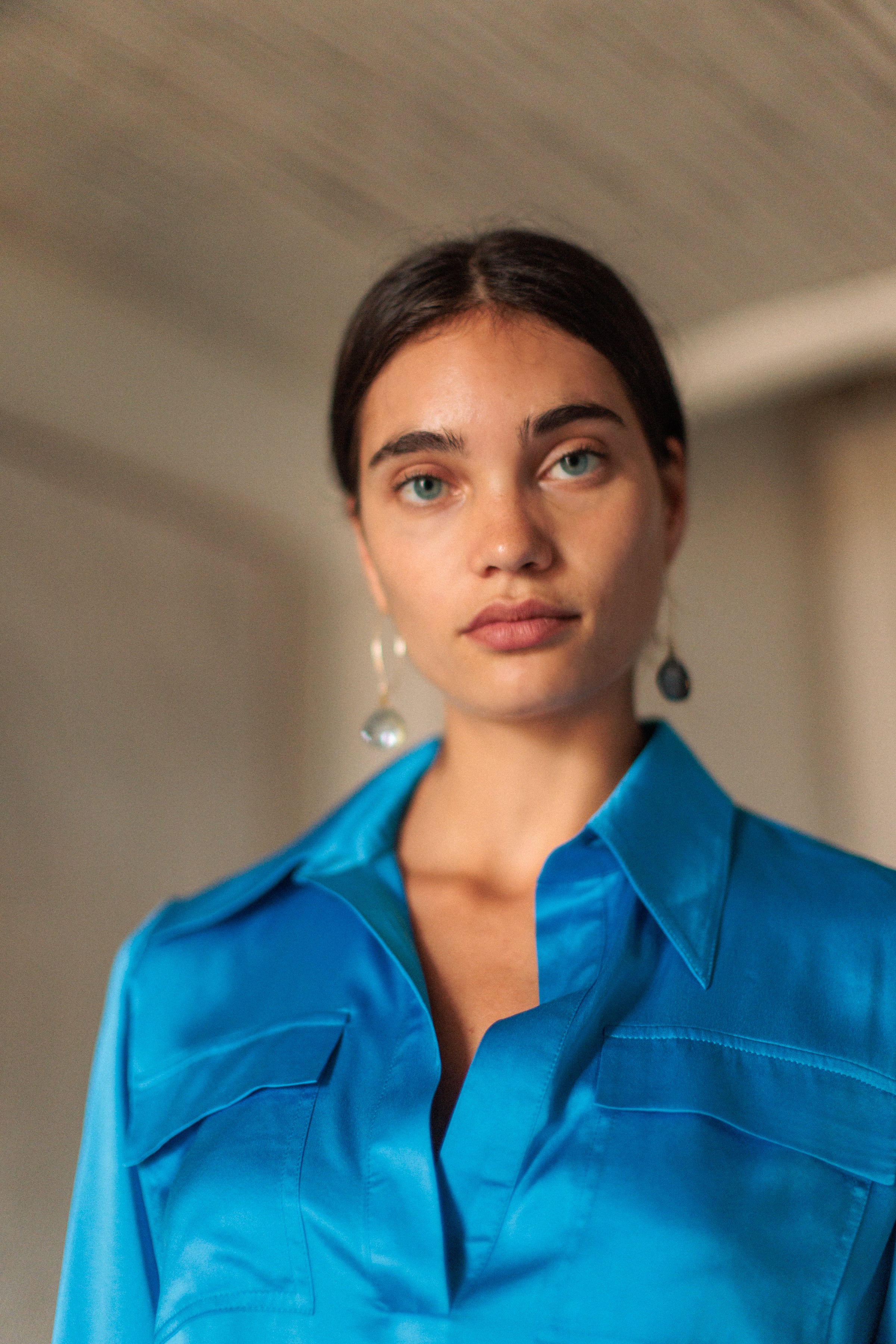 Kaia Blouse - True Blue