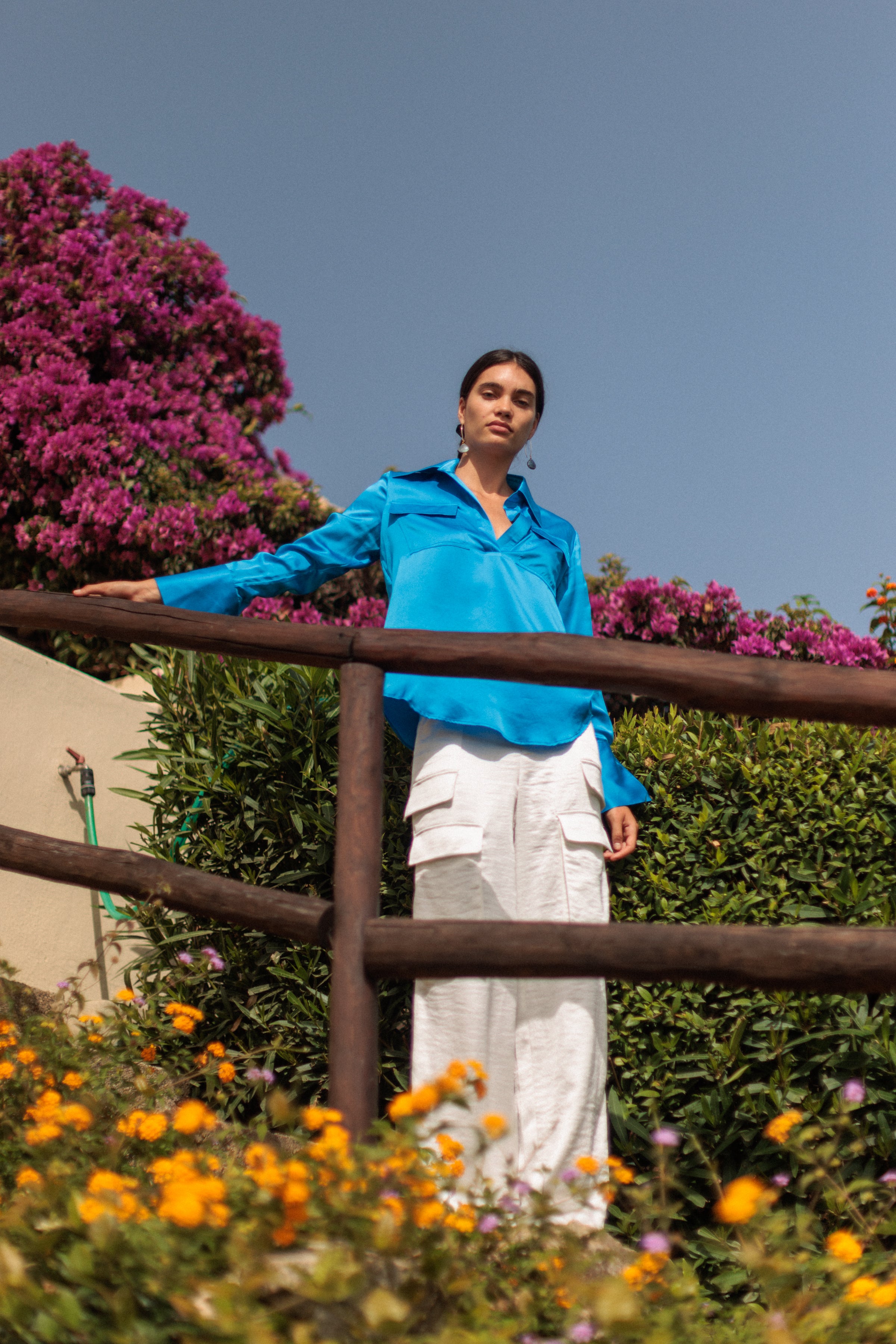 Kaia Blouse - True Blue