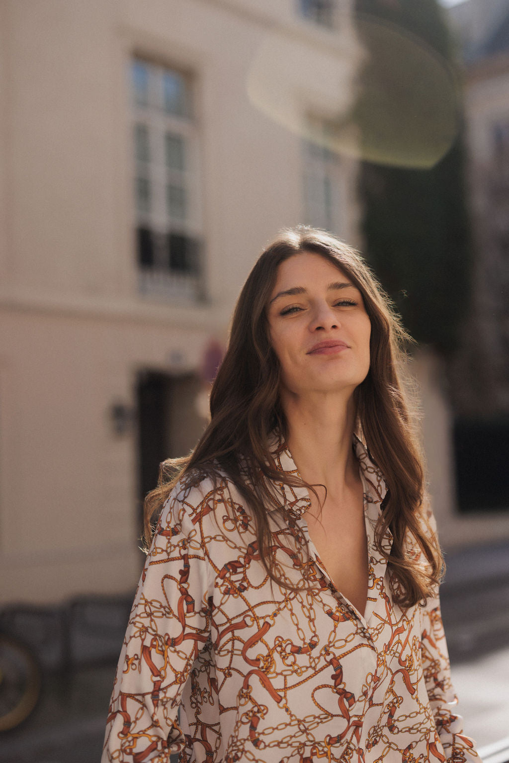 Daria French Cuff Silk Blouse - Belgrano