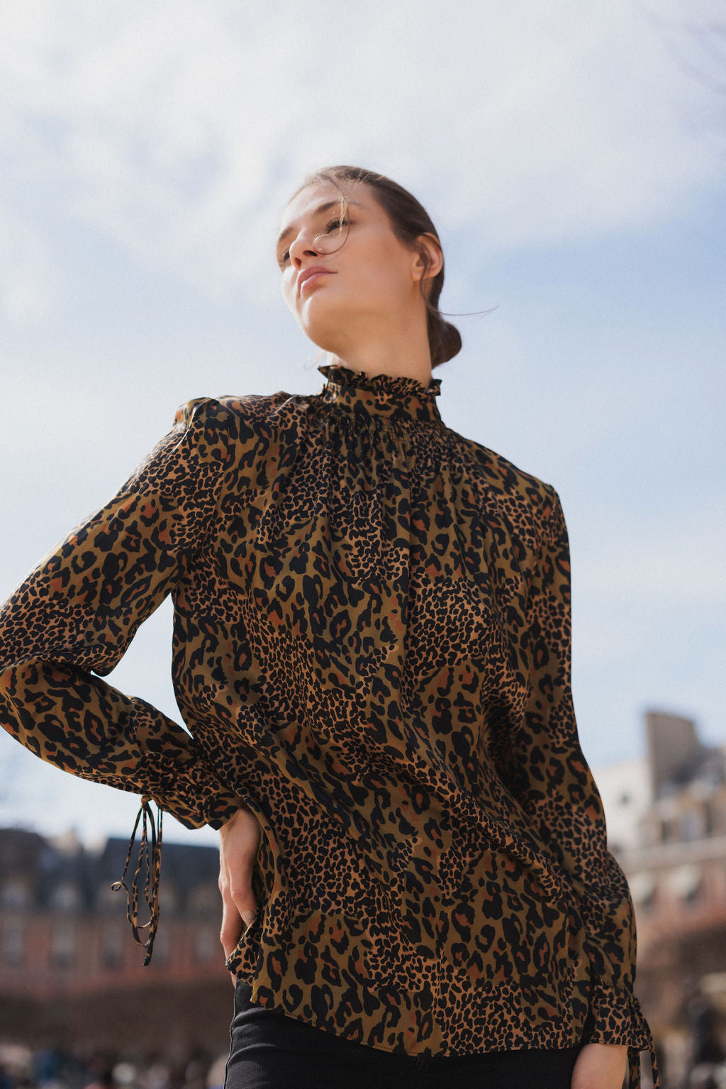 Keira Blouse - Mixed Leopard