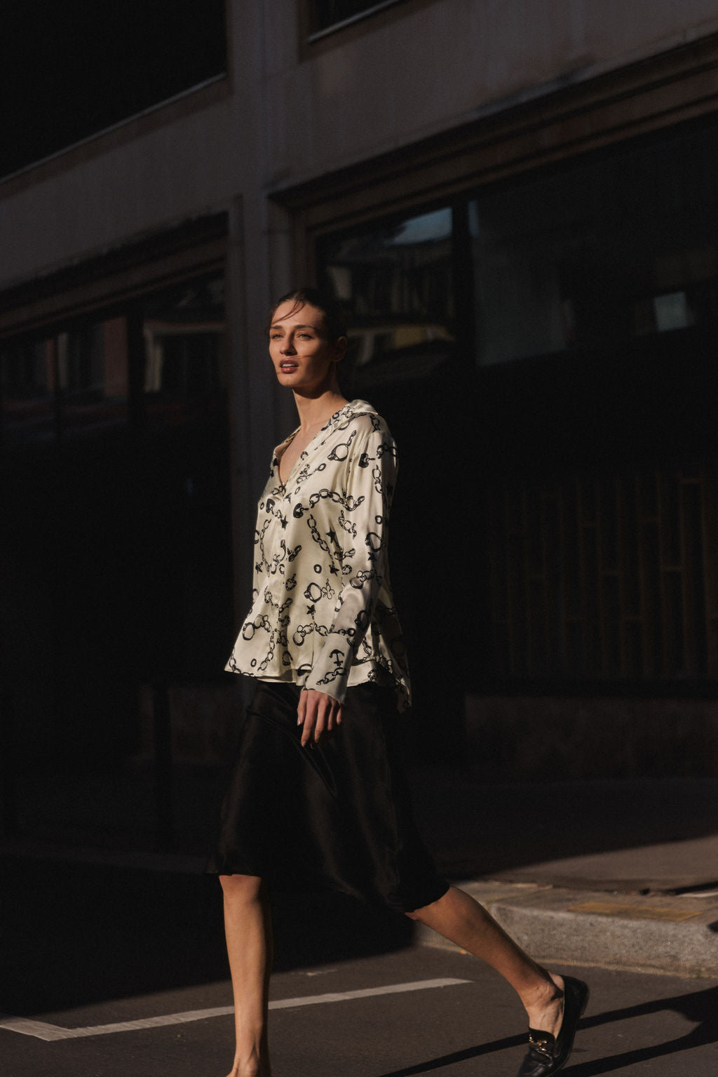 Daria French Cuff Silk Blouse - Charms