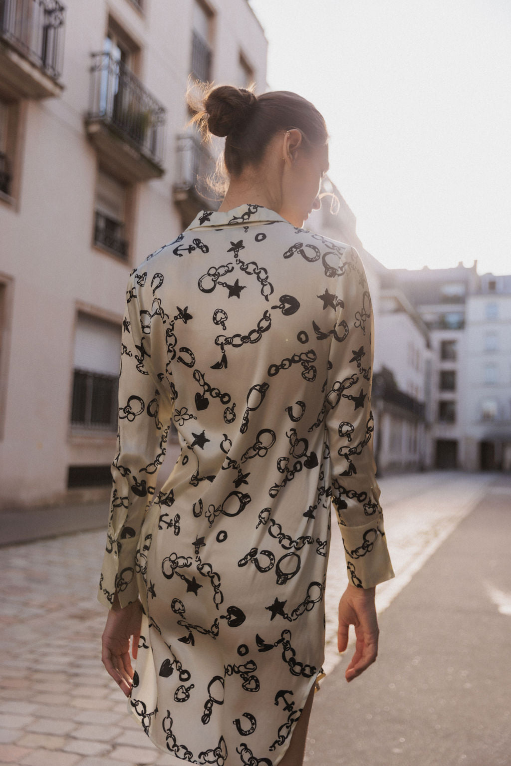 Daria Silk Shirt Dress - Charms