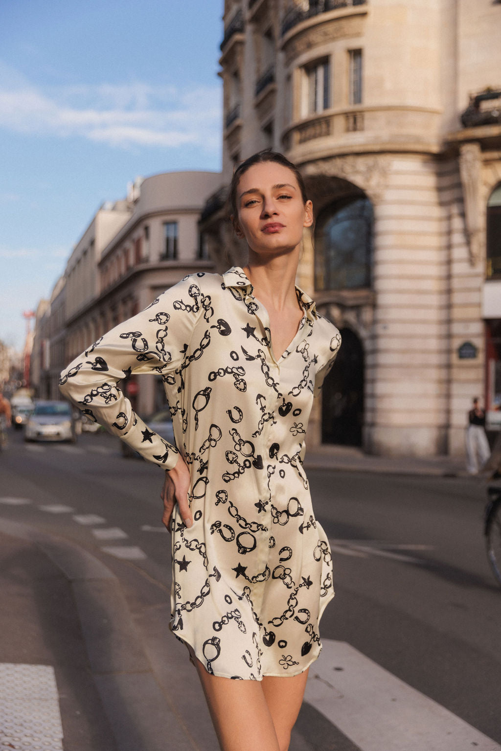 Daria Silk Shirt Dress - Charms