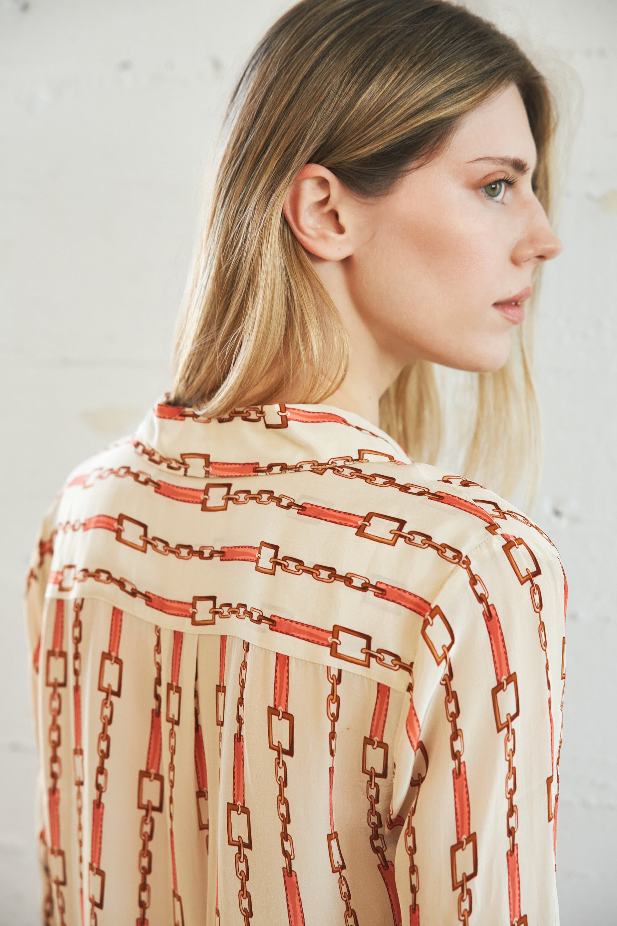 Sage Blouse - Coral Chain