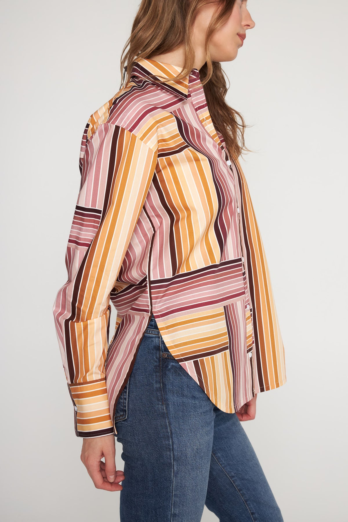Eli Boyfriend Blouse - Bardot Stripe