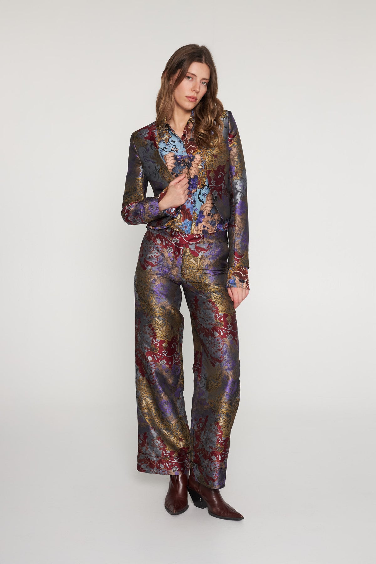 Izzy Cropped Jacket - Paisley Patchwork