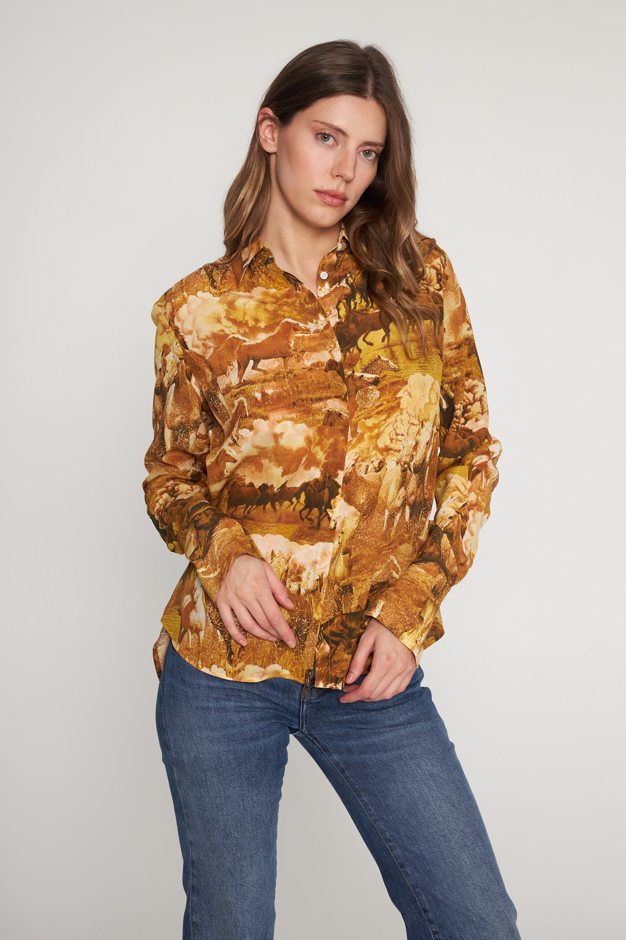 Sophie Blouse - Western Horses