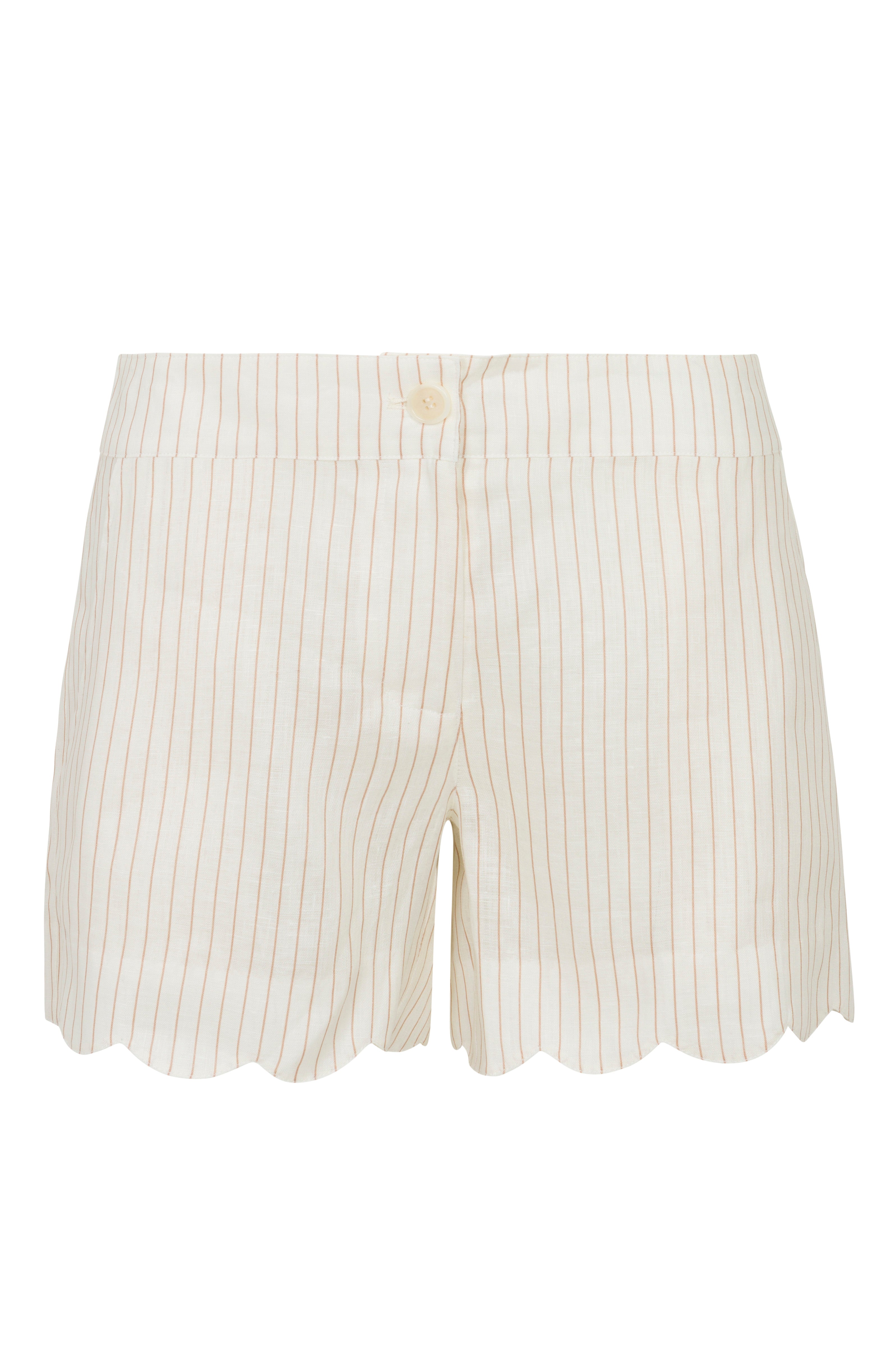 Savannah Short - Mocha Pinstripe