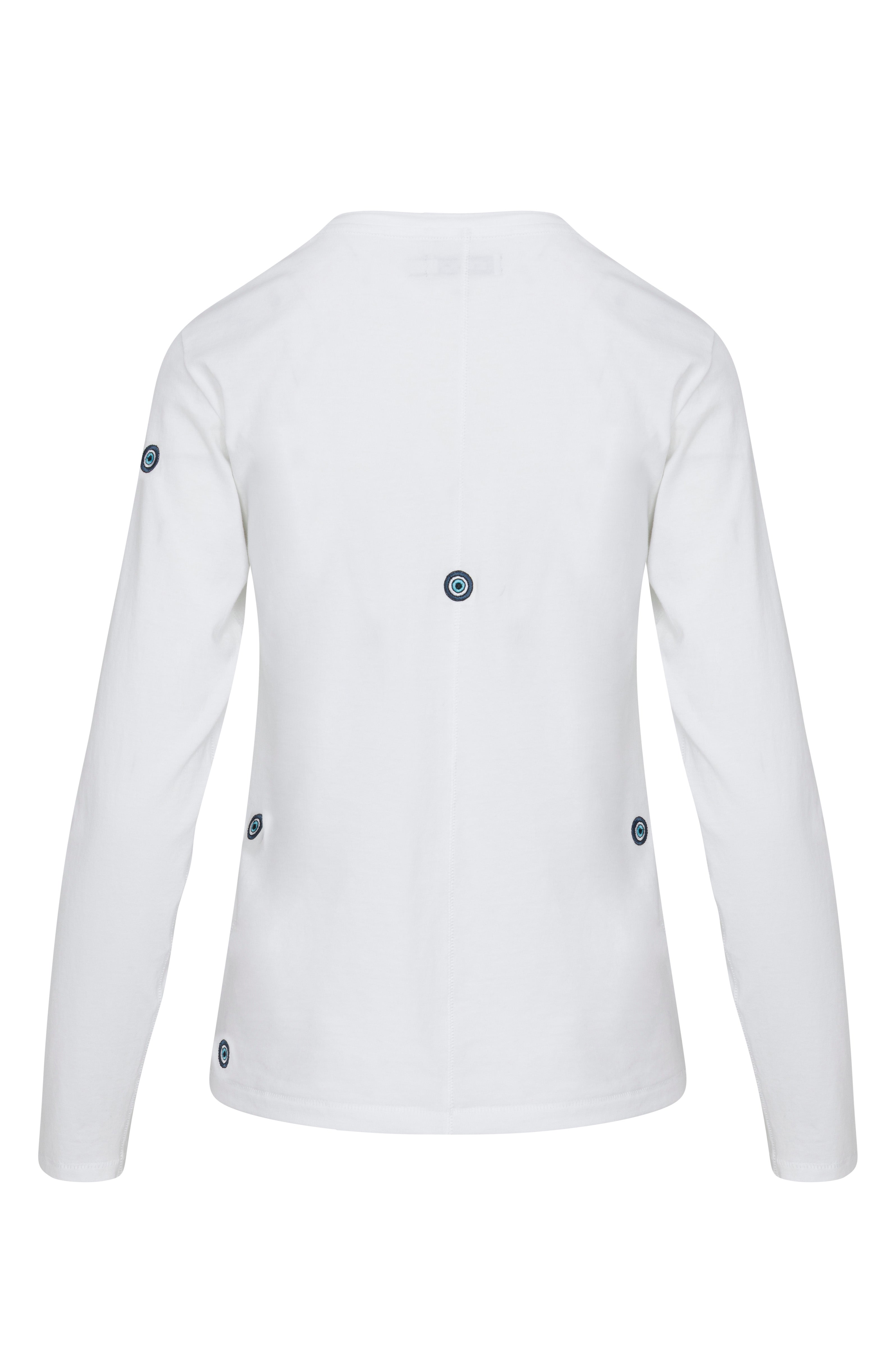 Embroidered Cotton T-Shirt Long Sleeve - Third Eye