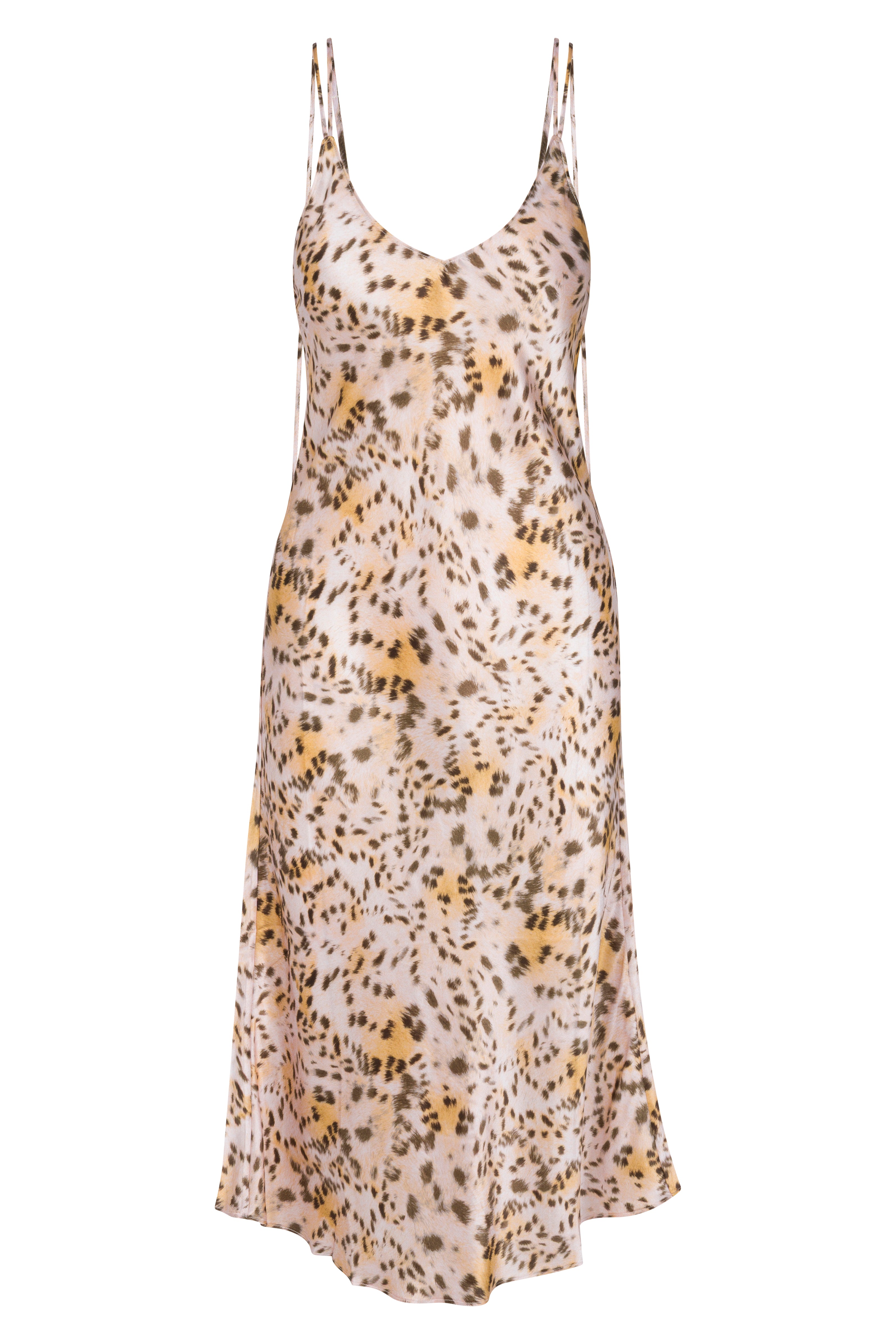 Emma Slip Dress - Blush Leopard