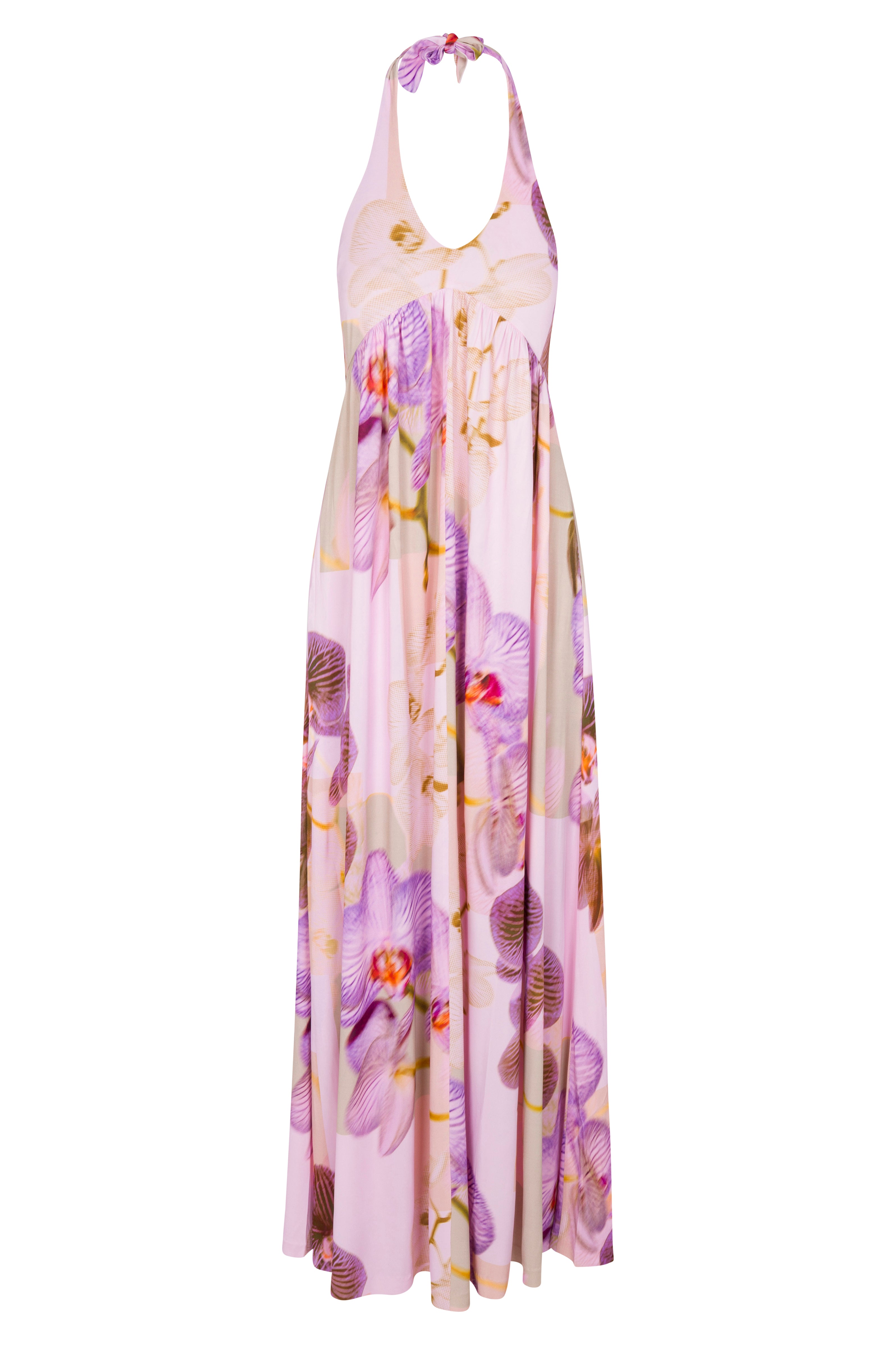 Anna Halter Dress - Lavender Orchid