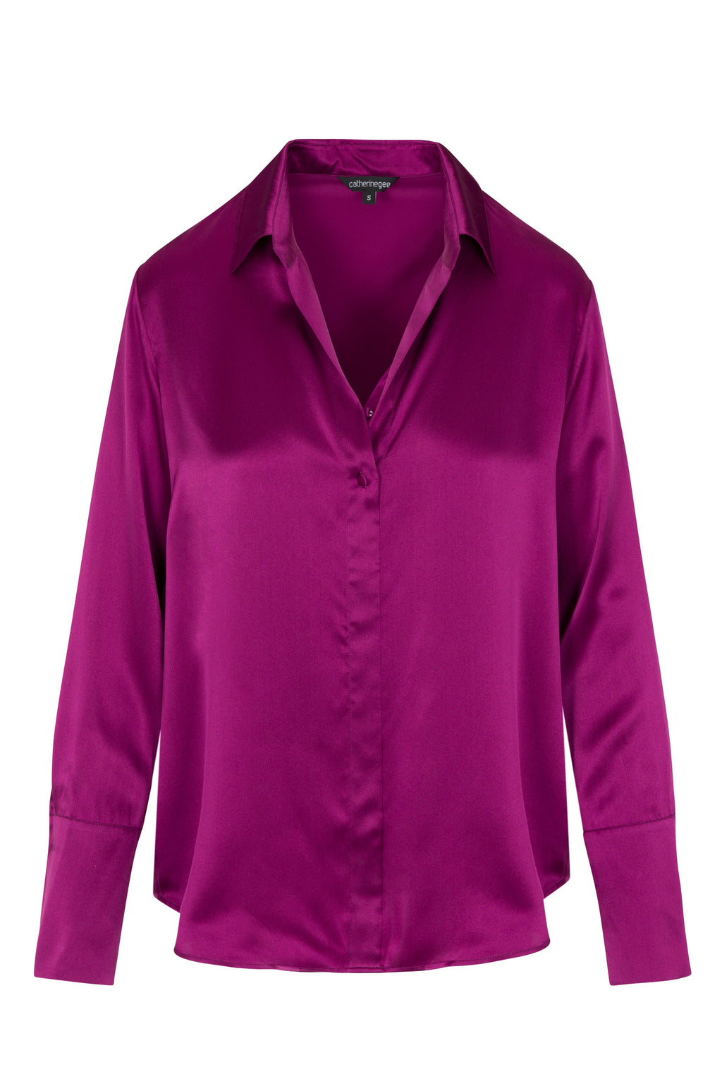 SALVIA FUCHSIA WOOL CREPE BLOUSE