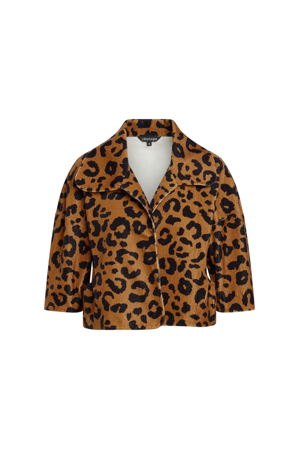 Cheetah cropped jacket discount