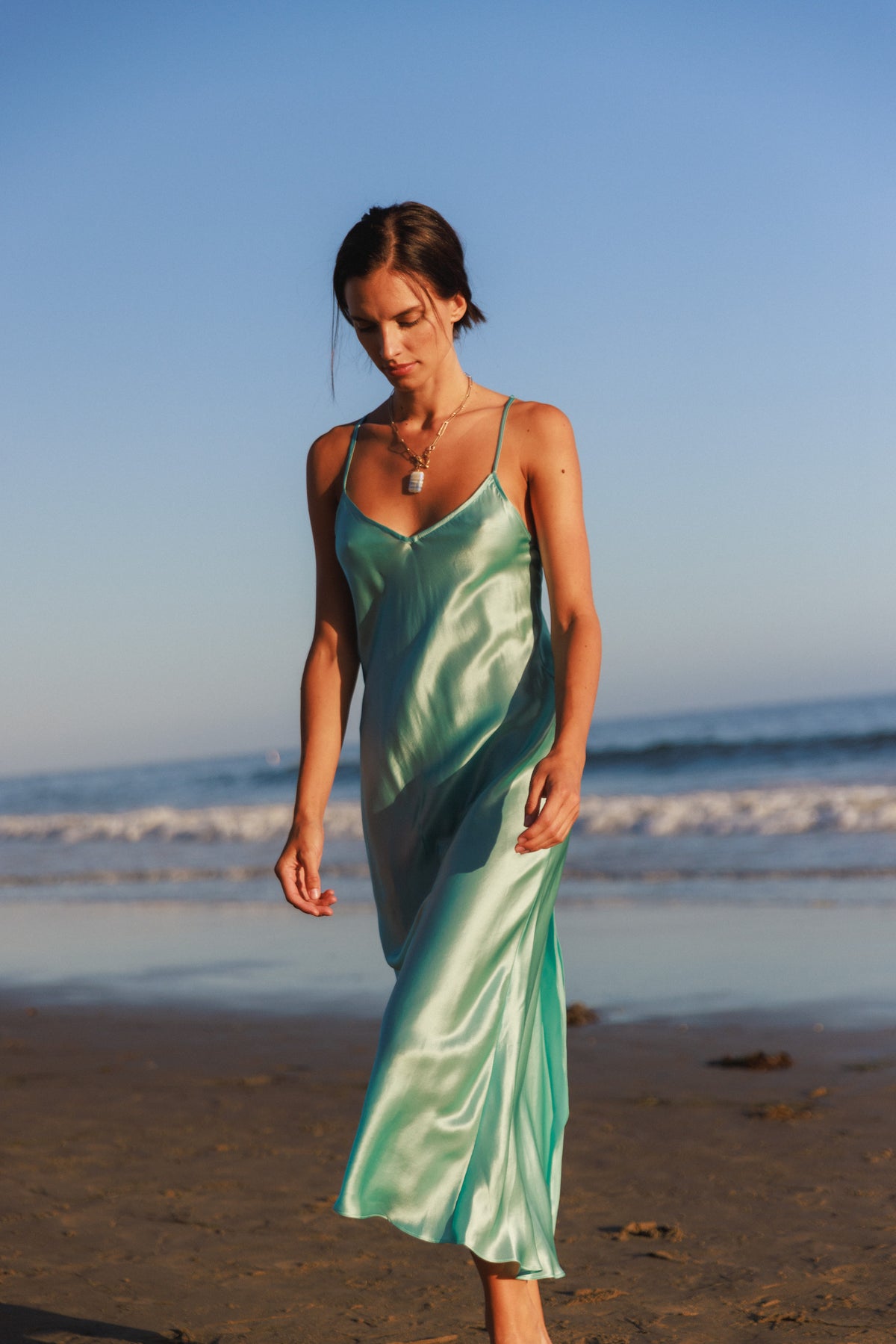 Emma Slip Dress - Sea Foam