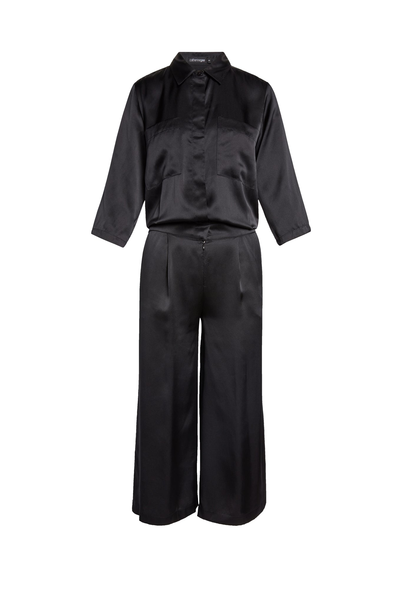 Vivienne Utility Silk Jumpsuit | CG DESIGN, LLC..