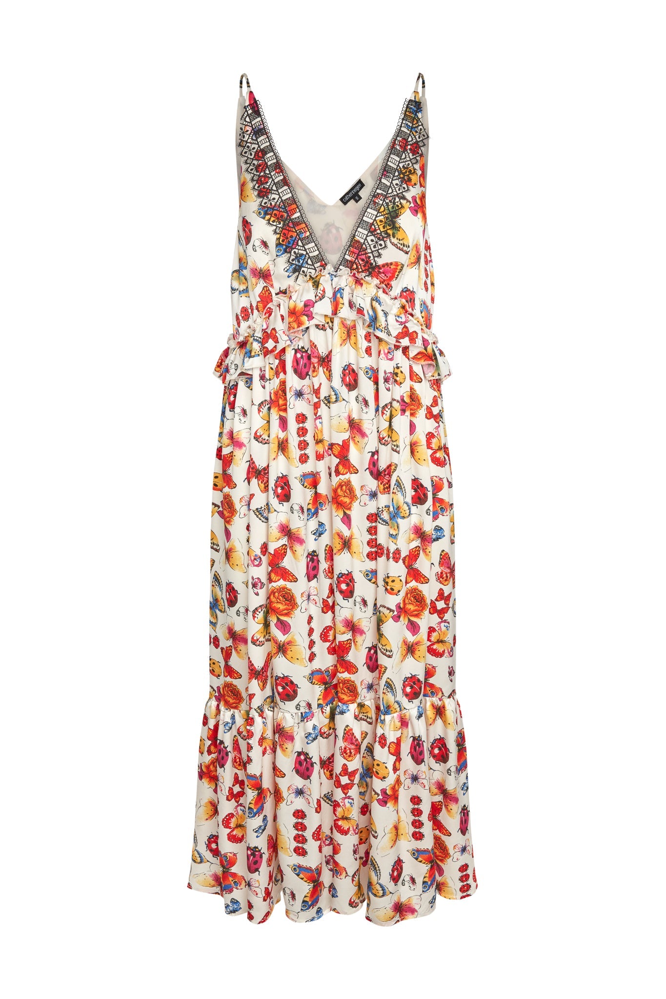 Olivia Plunge Dress - Ladybug