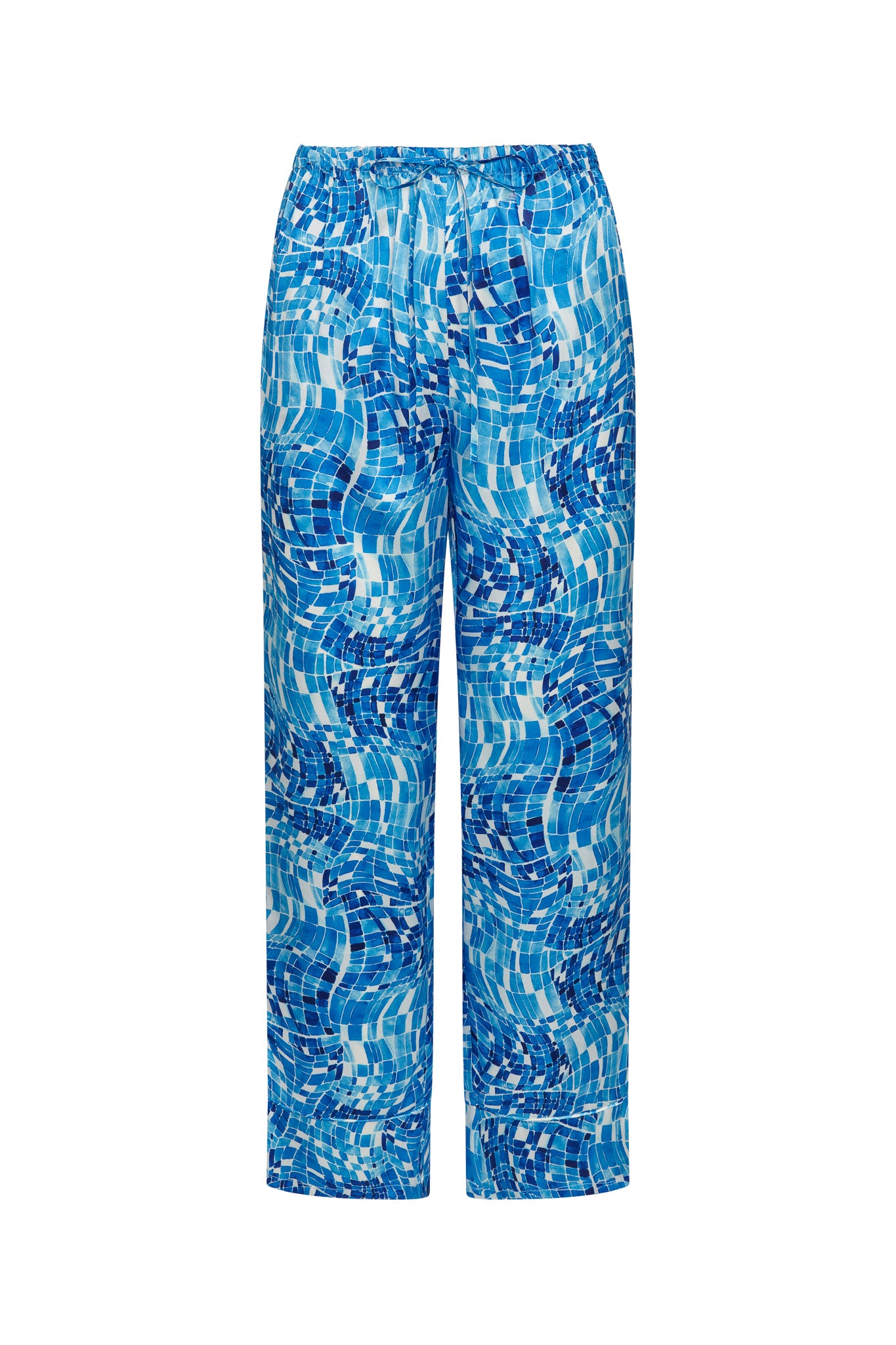Parisa Silk Pant - Pool Mosaic
