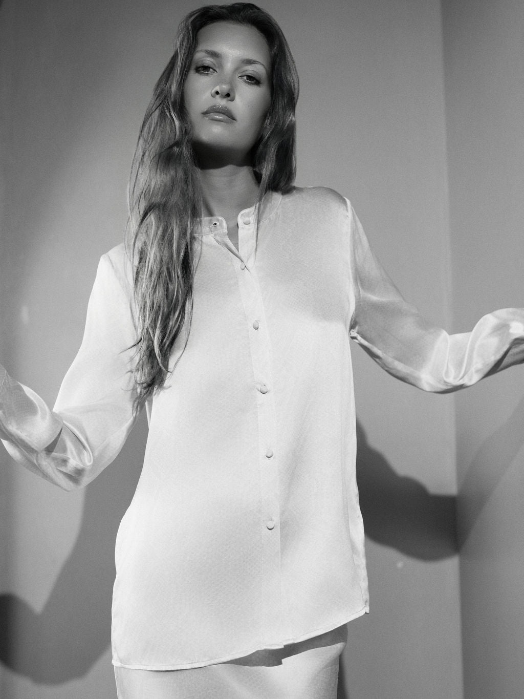 Laura Blouse - Sky Blue Snake