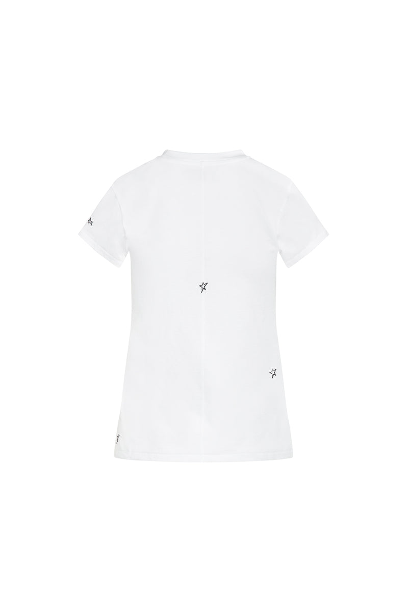 Embroidered Cotton T-Shirt - Star | CG DESIGN, LLC..