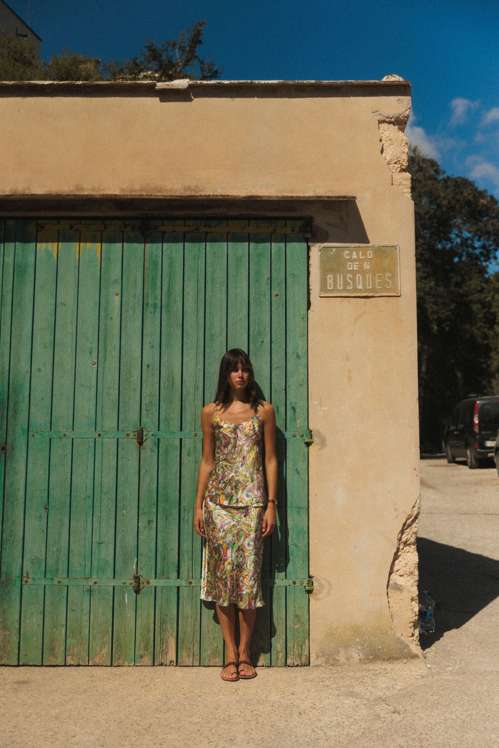 Siena Slip Skirt - Paint Swirl