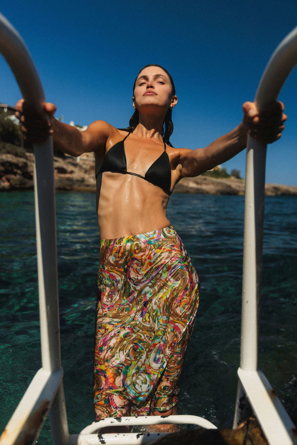 Siena Slip Skirt - Paint Swirl