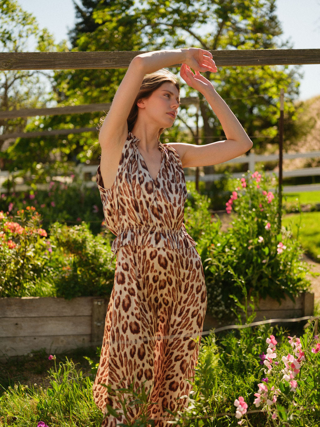 Sofia Dress - Oat Leopard