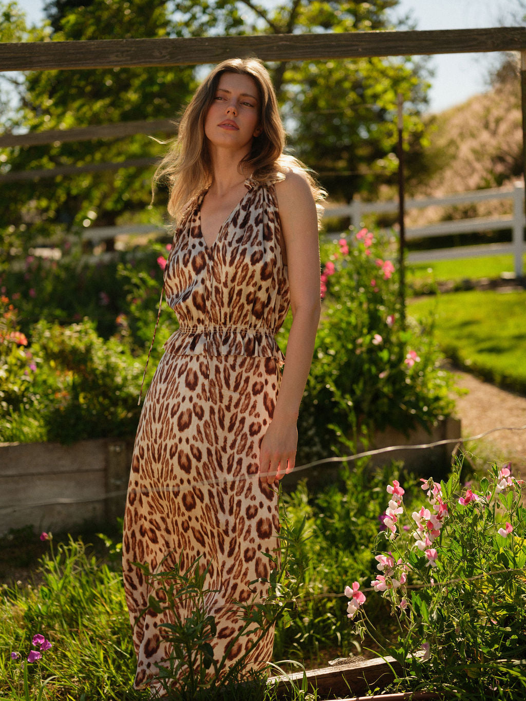 Sofia Dress - Oat Leopard