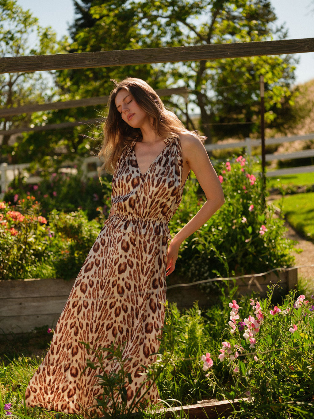 Sofia Dress - Oat Leopard