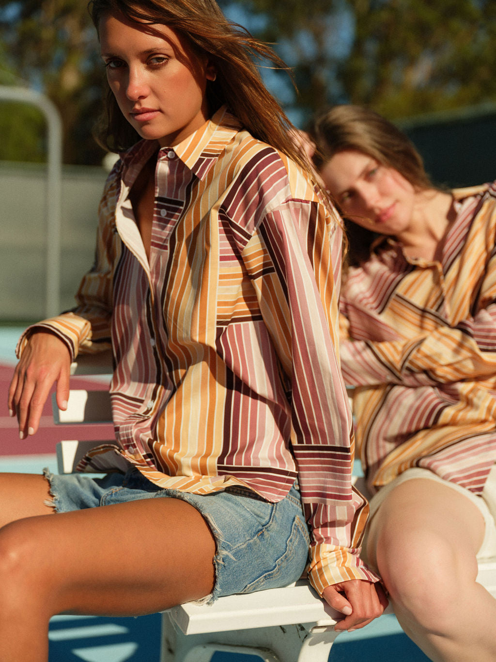 Eli Boyfriend Blouse - Bardot Stripe