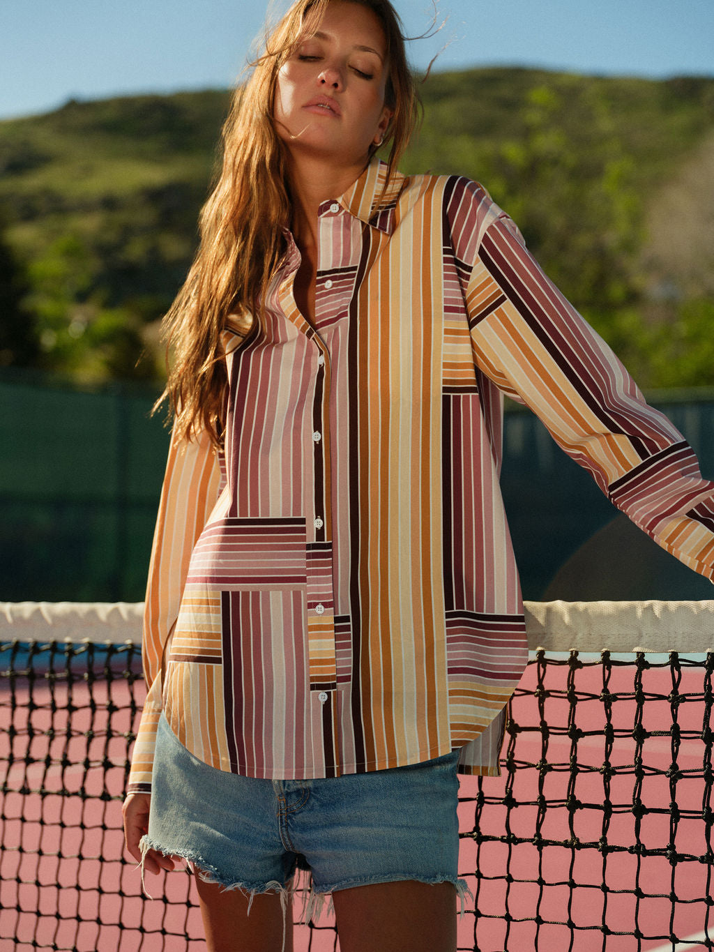 Eli Boyfriend Blouse - Bardot Stripe