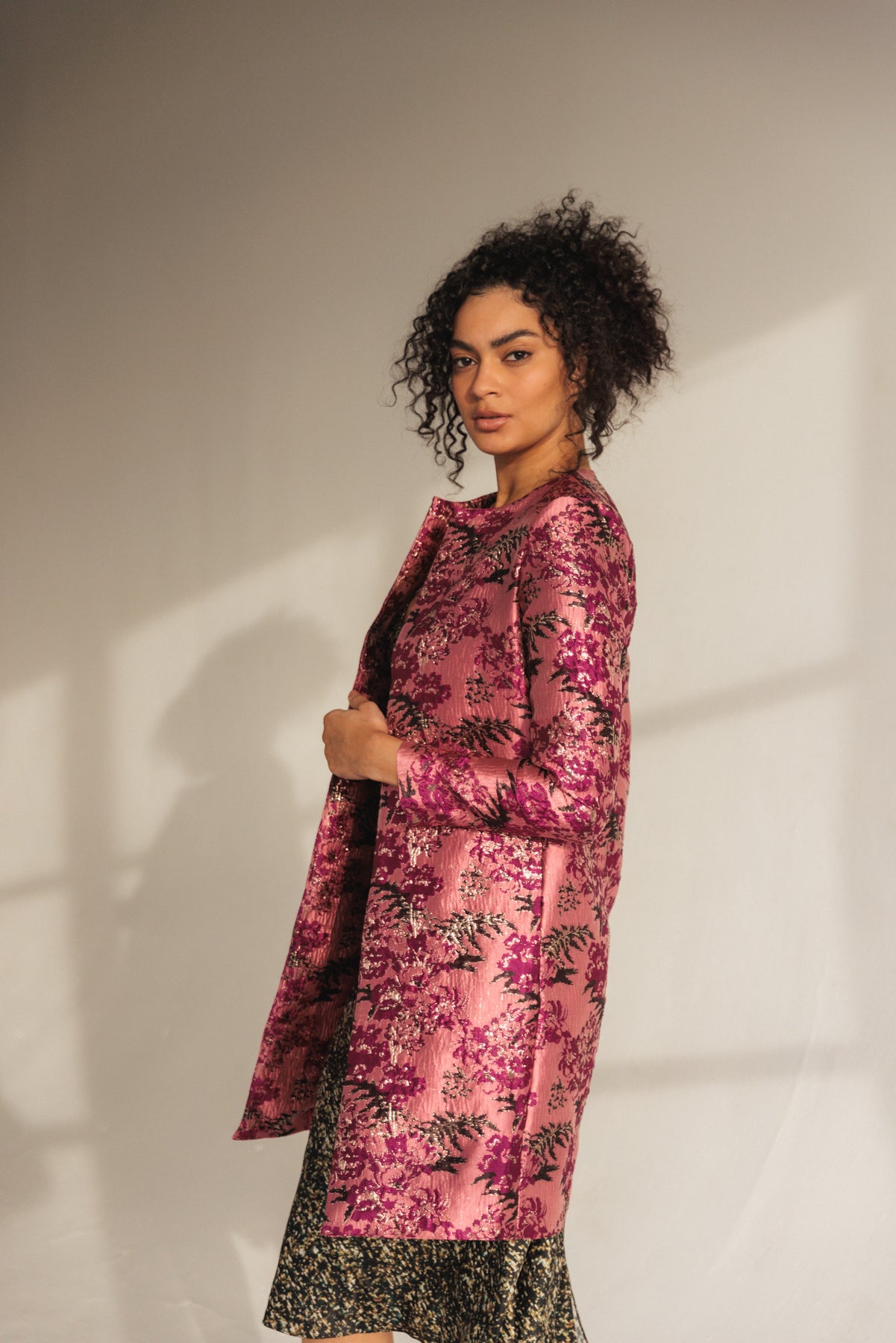 Margot Car Coat - Asian Flora