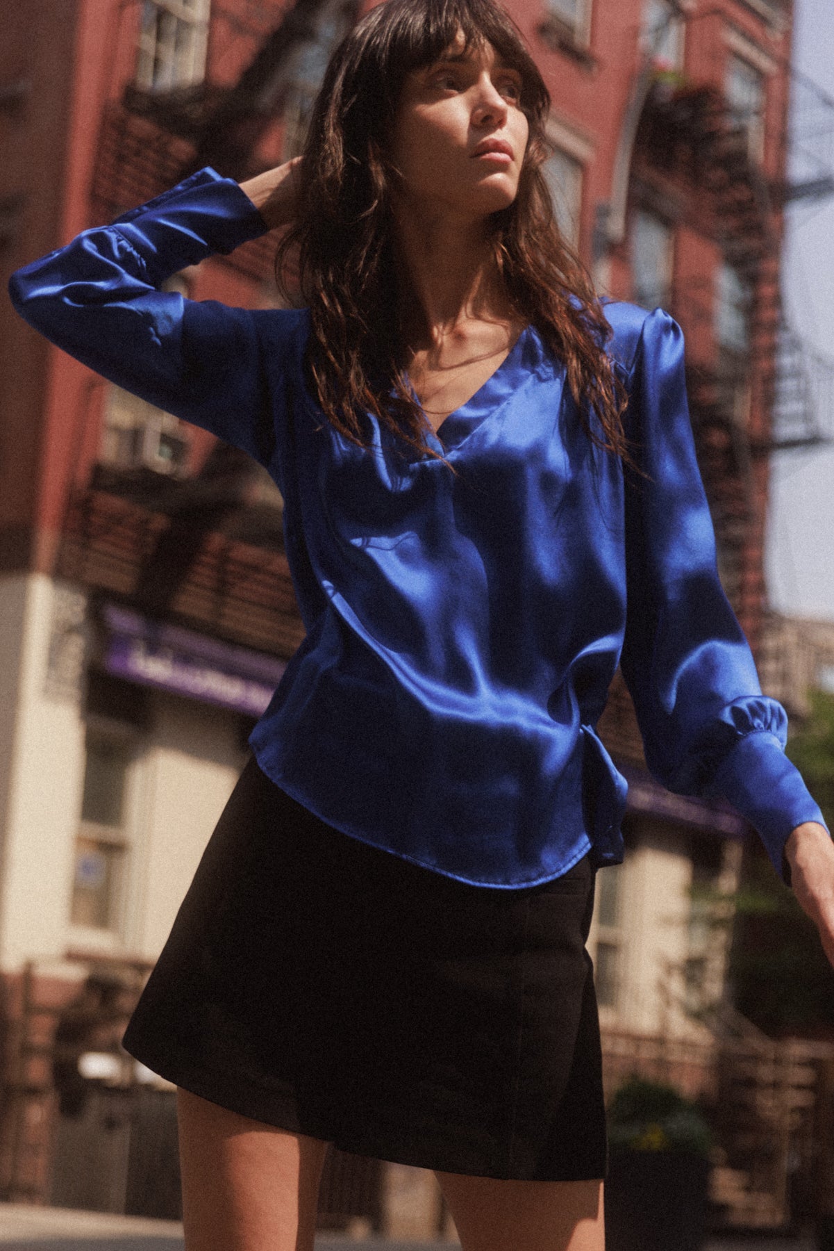 Zaria Blouse - Mykonos Blue