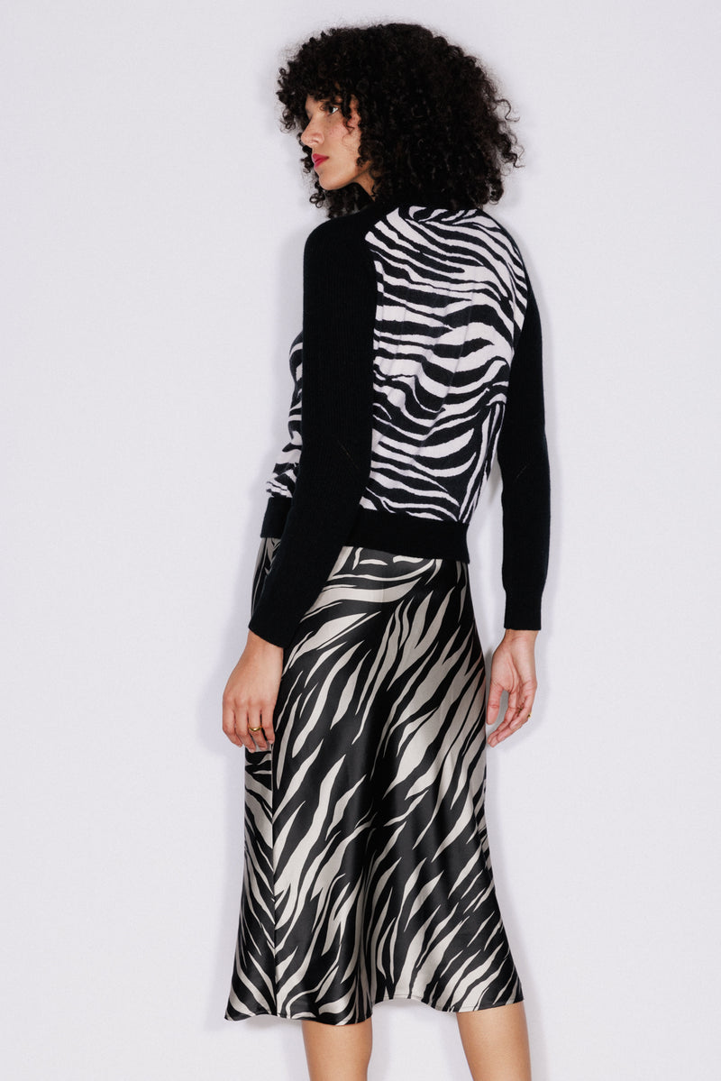 Siena Slip Skirt - Zebra