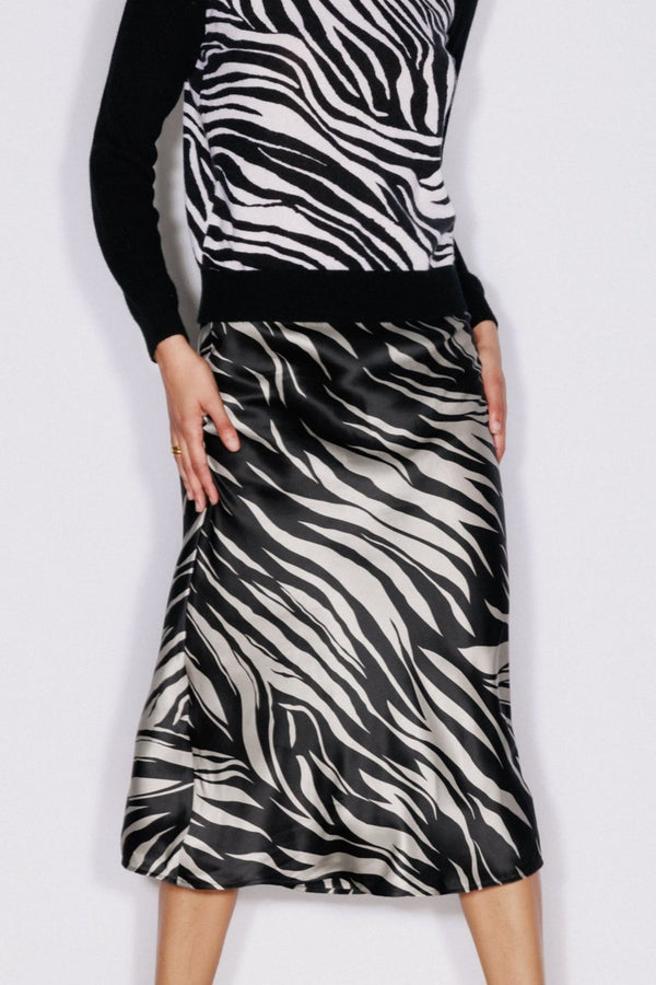 Siena Slip Skirt - Zebra